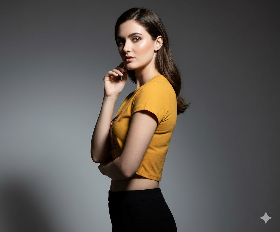 The Fearless Statement Crop Top | Teeyatra | Abstract