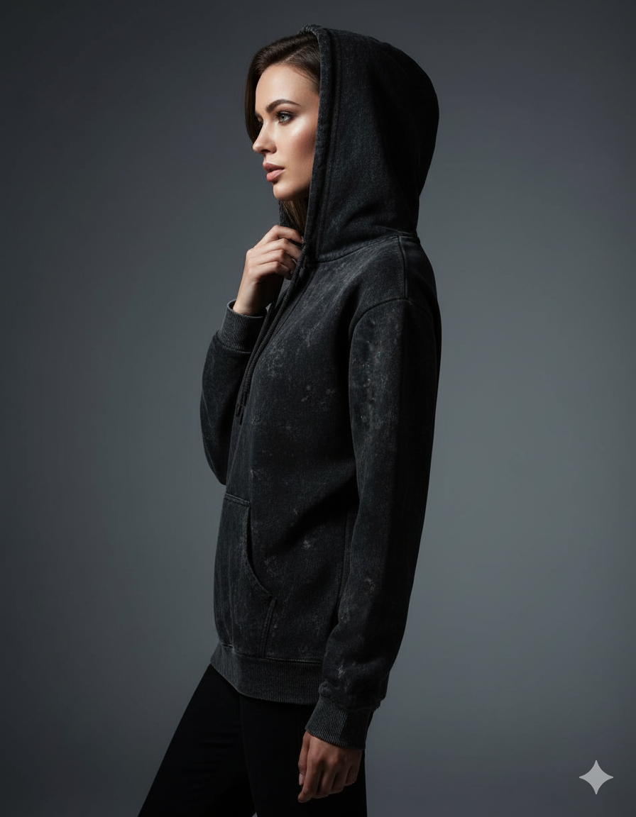 The Effortless Comfort Ladies Acid Washed Hoodie | Teeyatra