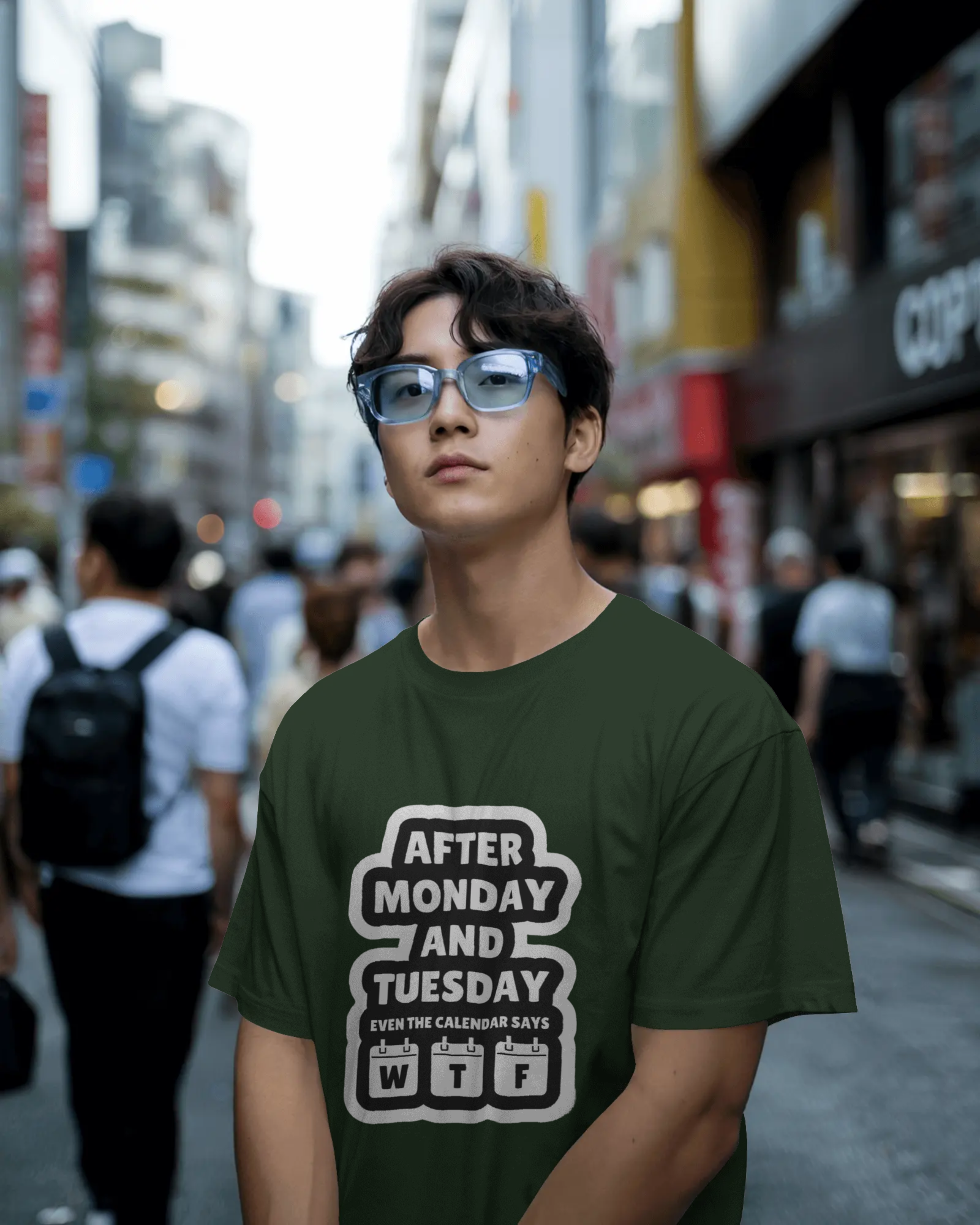 Humorous Work Week Men's Classic Crew T-Shirt | Teeyatra | Abstract