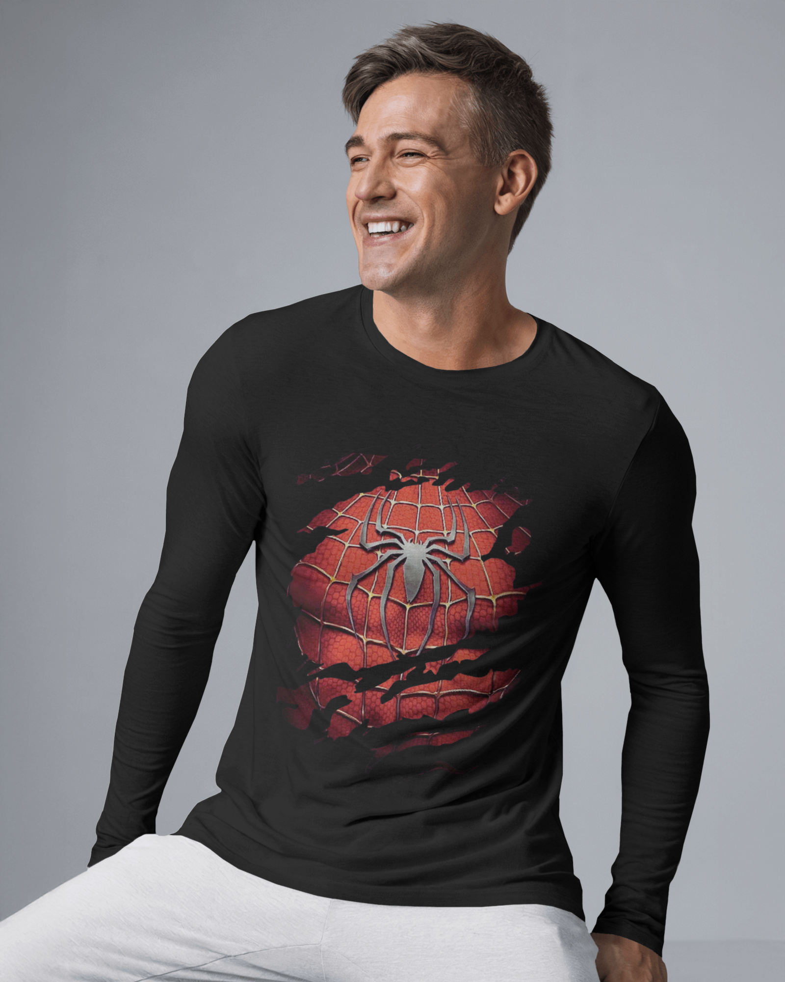 Unleash Your Inner Marvel Spider-Man, Men's Full Sleeve T-Shirt | Teeyatra