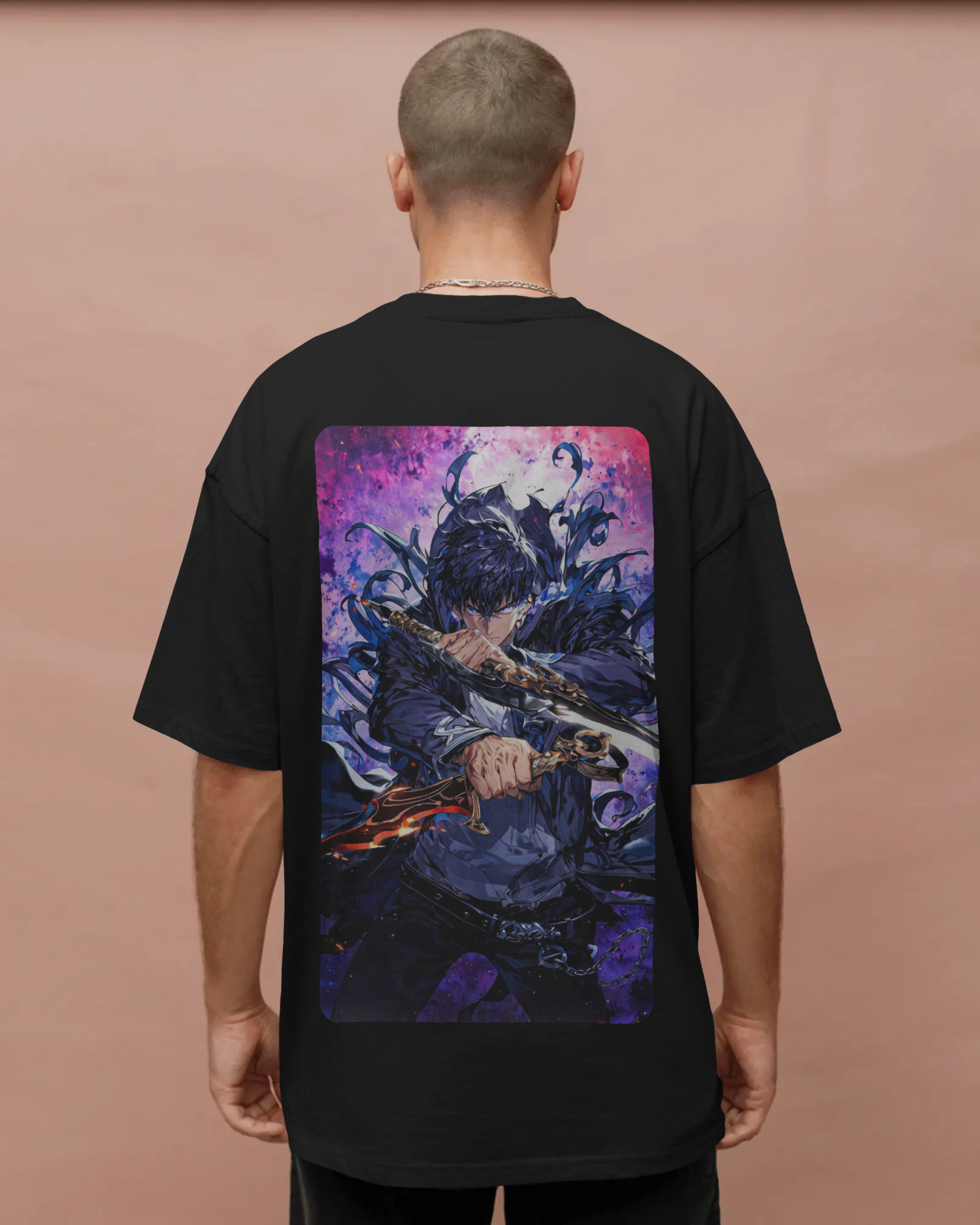 Solo Leveling Sung Jin-woo Men's Oversized Classic T-shirt | Teeyatra | Anime