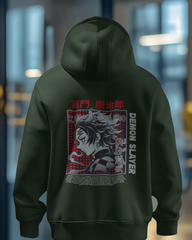 Demon Slayer Tanjiro Kamado Anime Back Print Men's Hoodie | Teeyatra