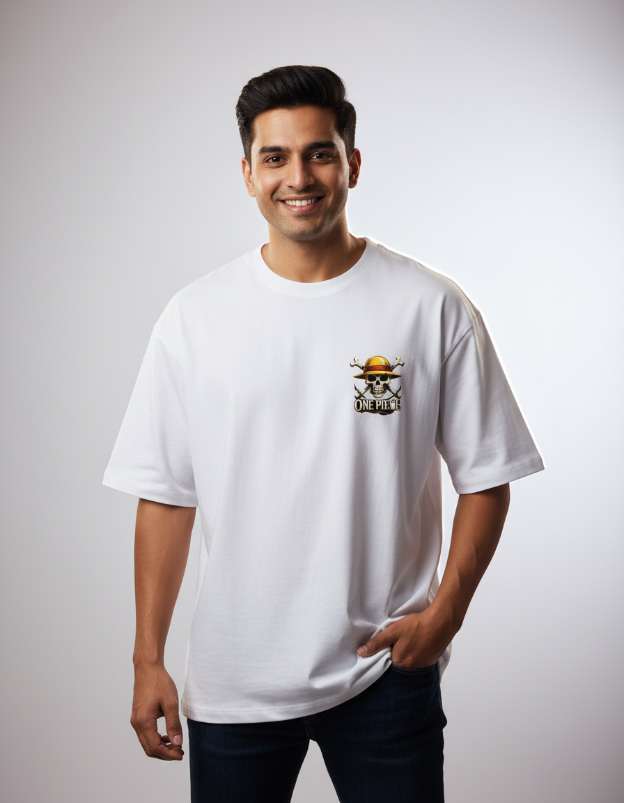 Luffy "King of Pirates" Oversized Graphic T-Shirt – Teeyatra Anime Edition