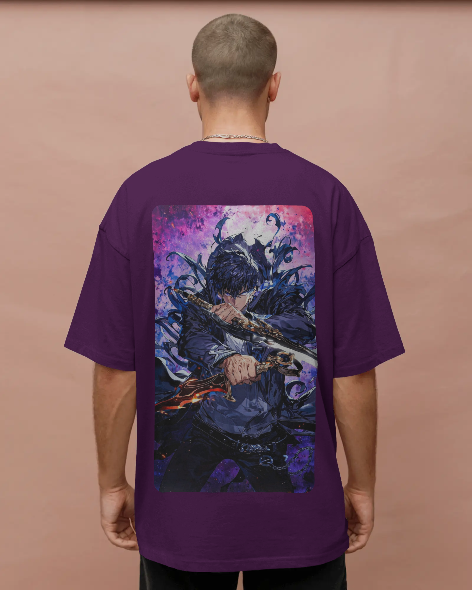 Solo Leveling Sung Jin-woo Men's Oversized Classic T-shirt | Teeyatra | Anime