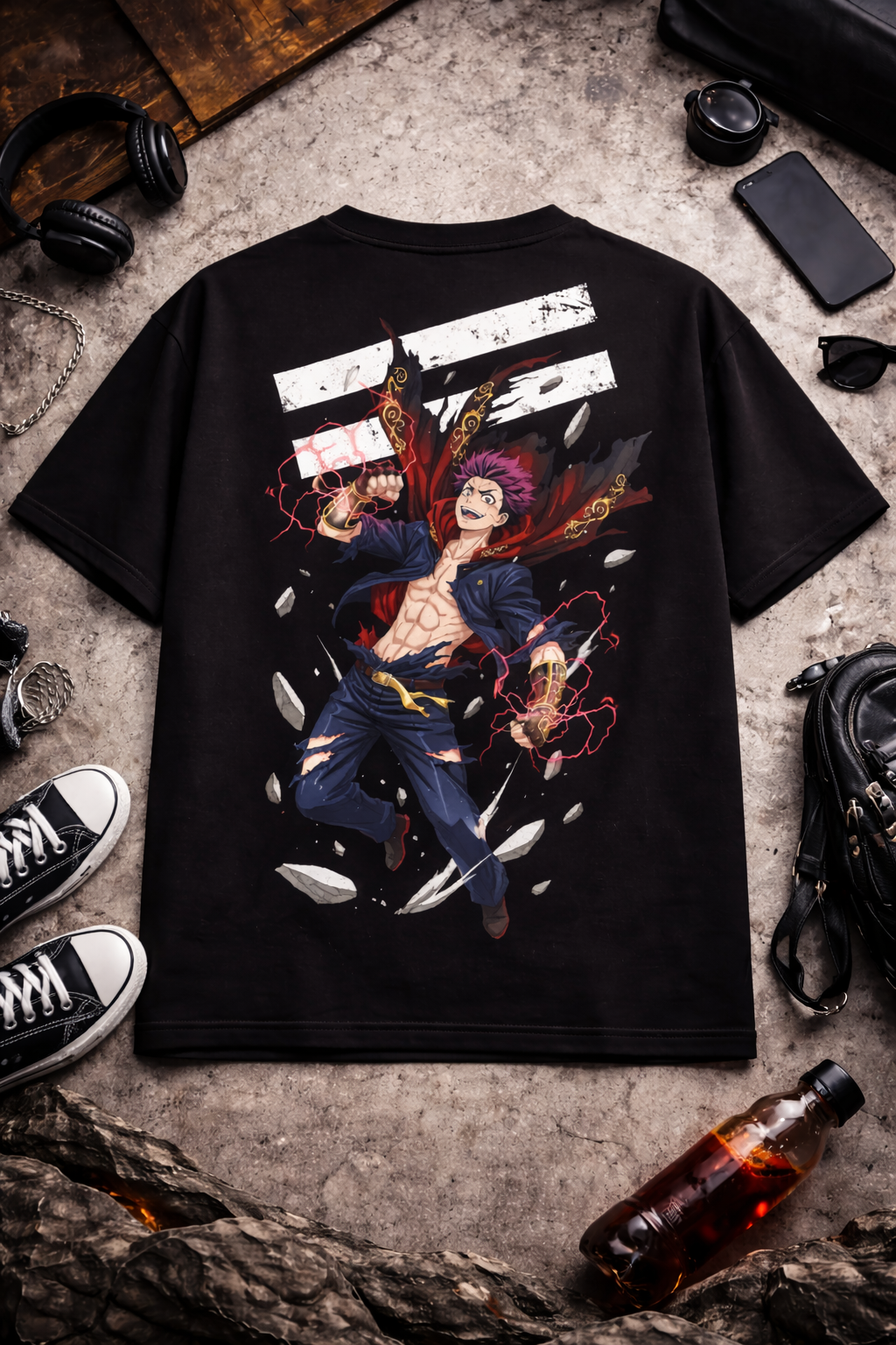 Jujutsu Kaisen "Yuji Itadori" Oversized T-Shirt – 240 GSM French Terry