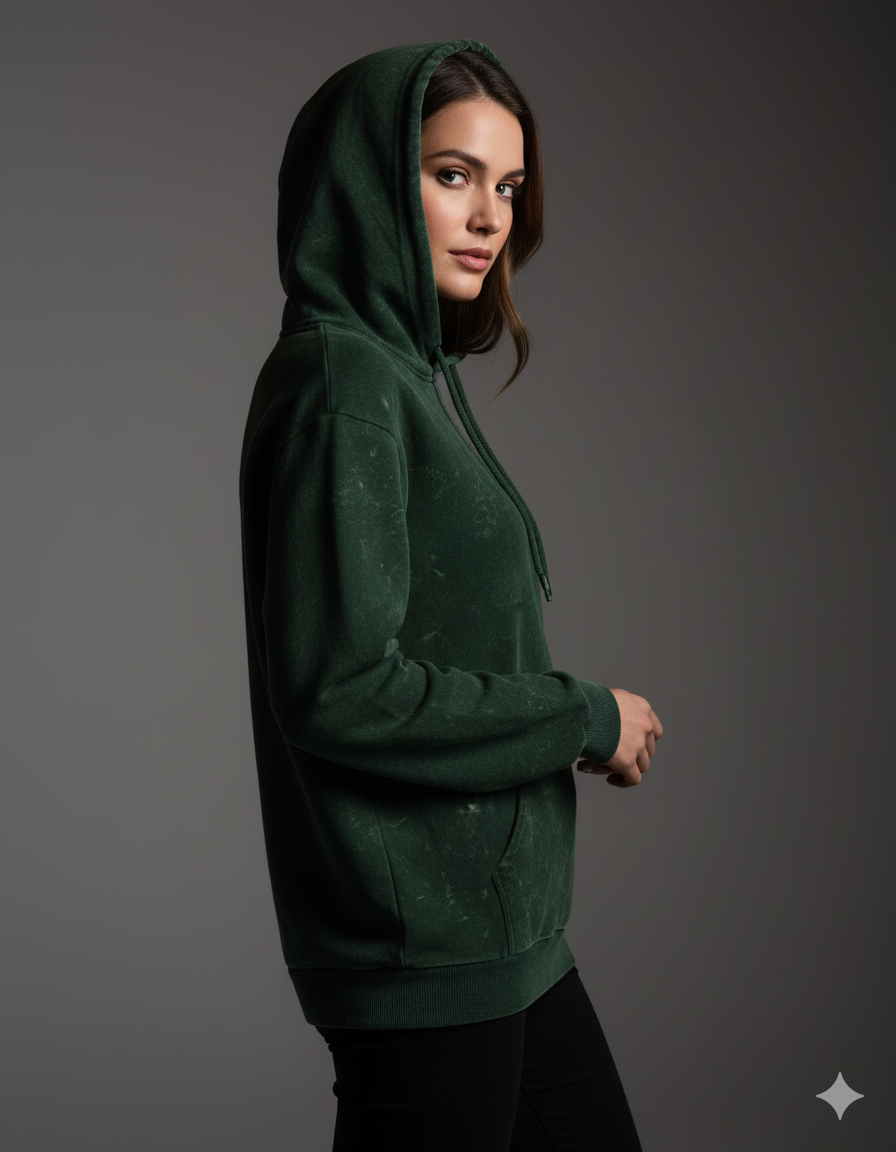 The Effortless Comfort Ladies Acid Washed Hoodie | Teeyatra