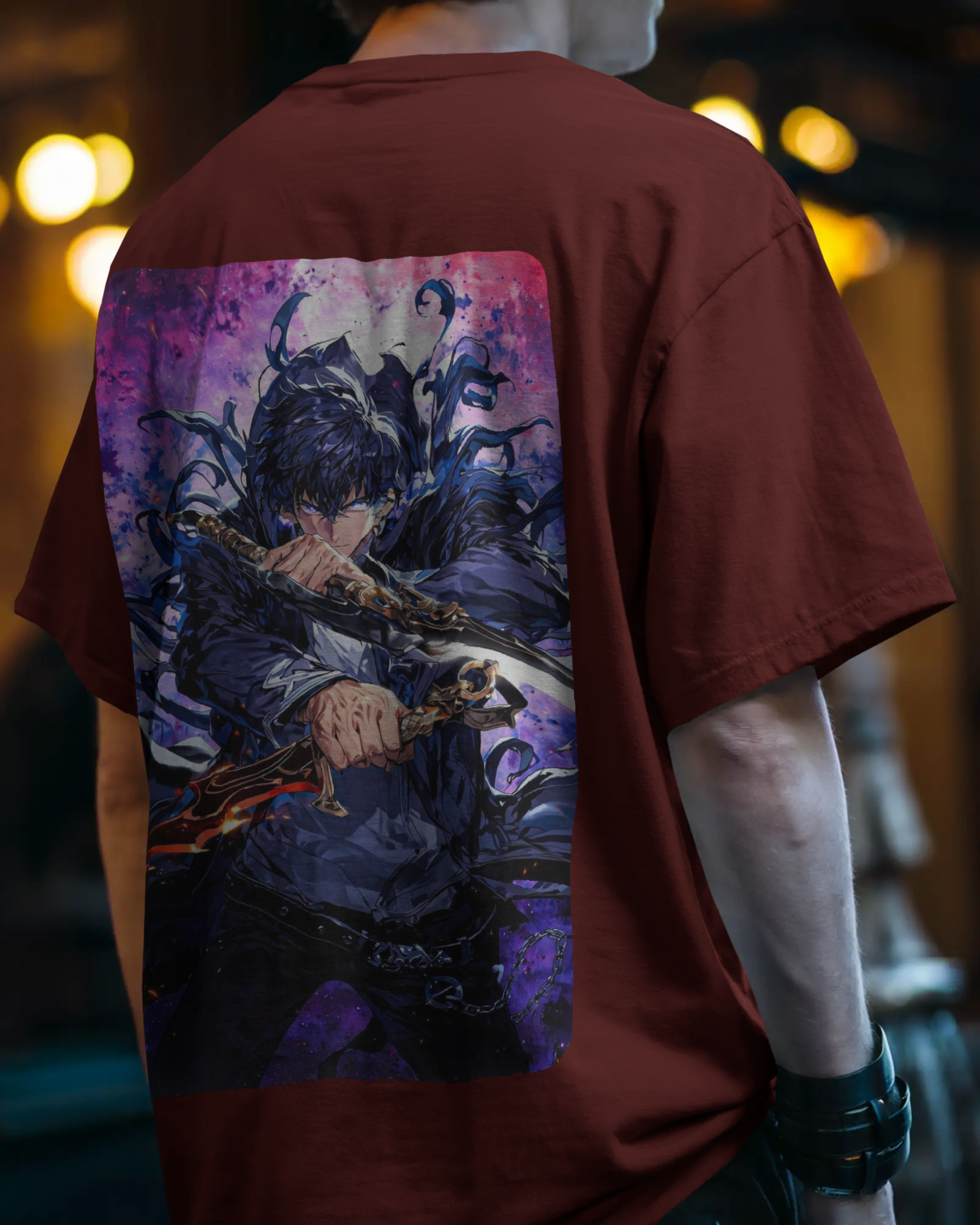 Solo Leveling Sung Jin-woo Men's Oversized Classic T-shirt | Teeyatra | Anime