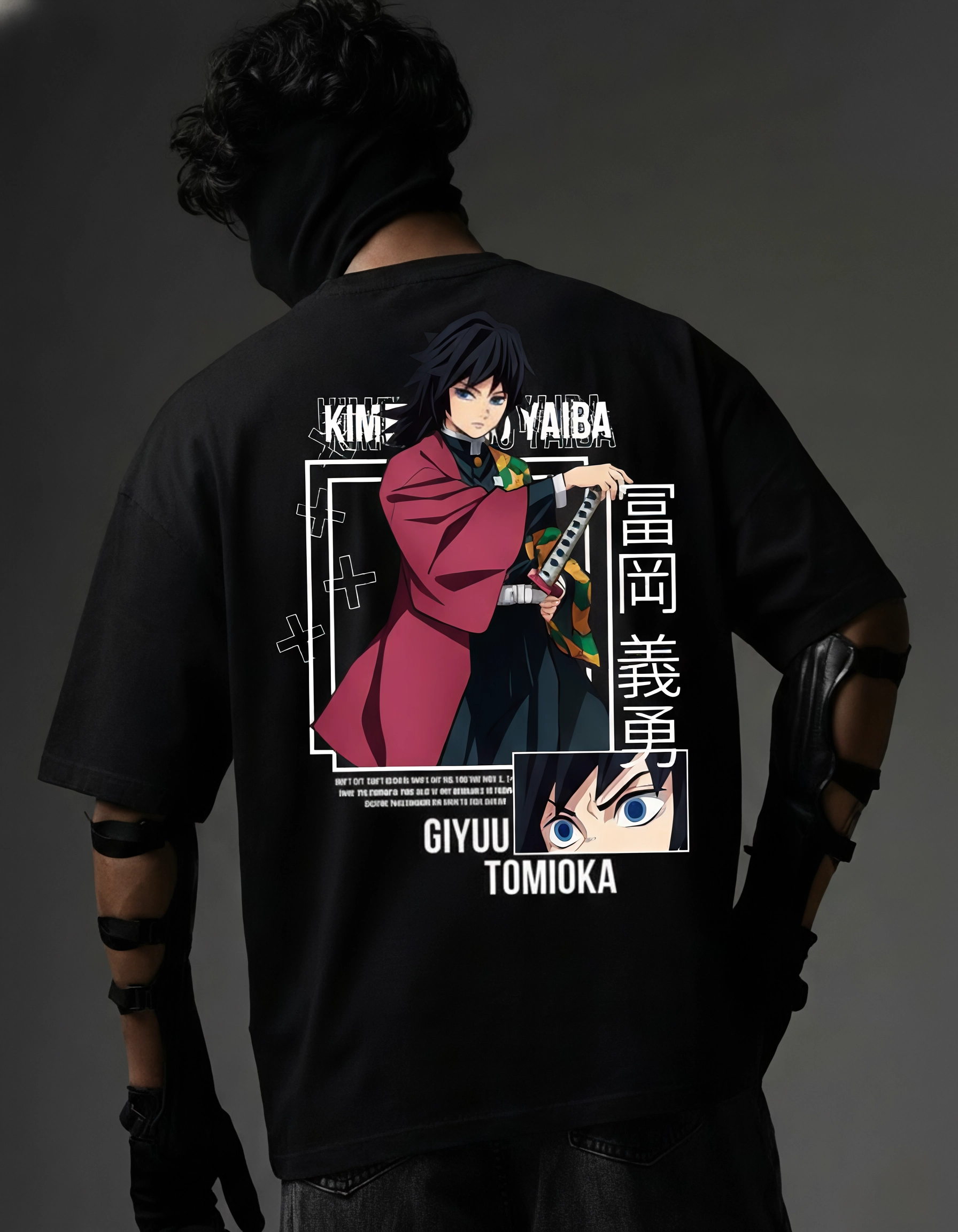 Teeyatra Water Hashira Giyuu Oversized 240 GSM Tee