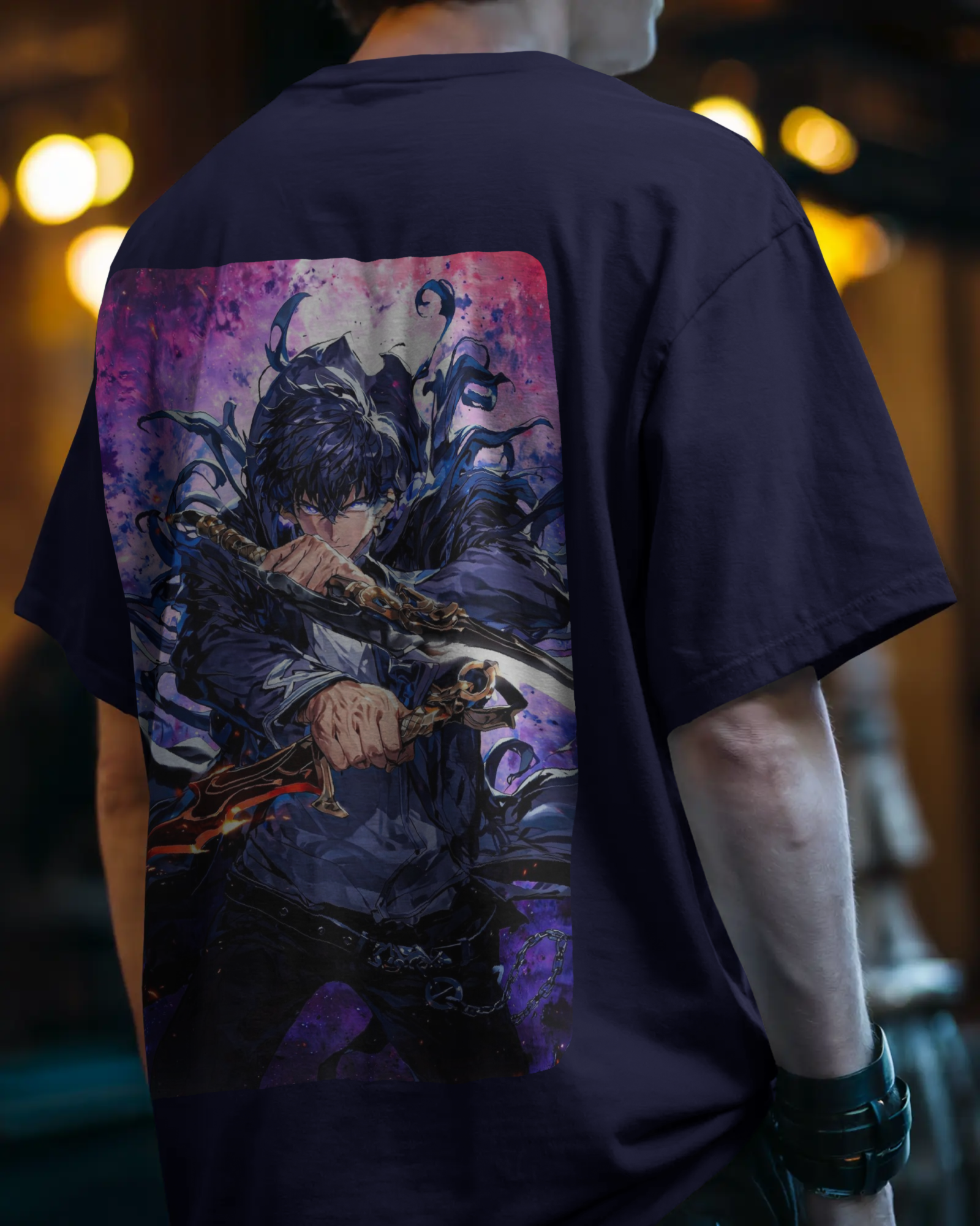 Solo Leveling Sung Jin-woo Men's Oversized Classic T-shirt | Teeyatra | Anime