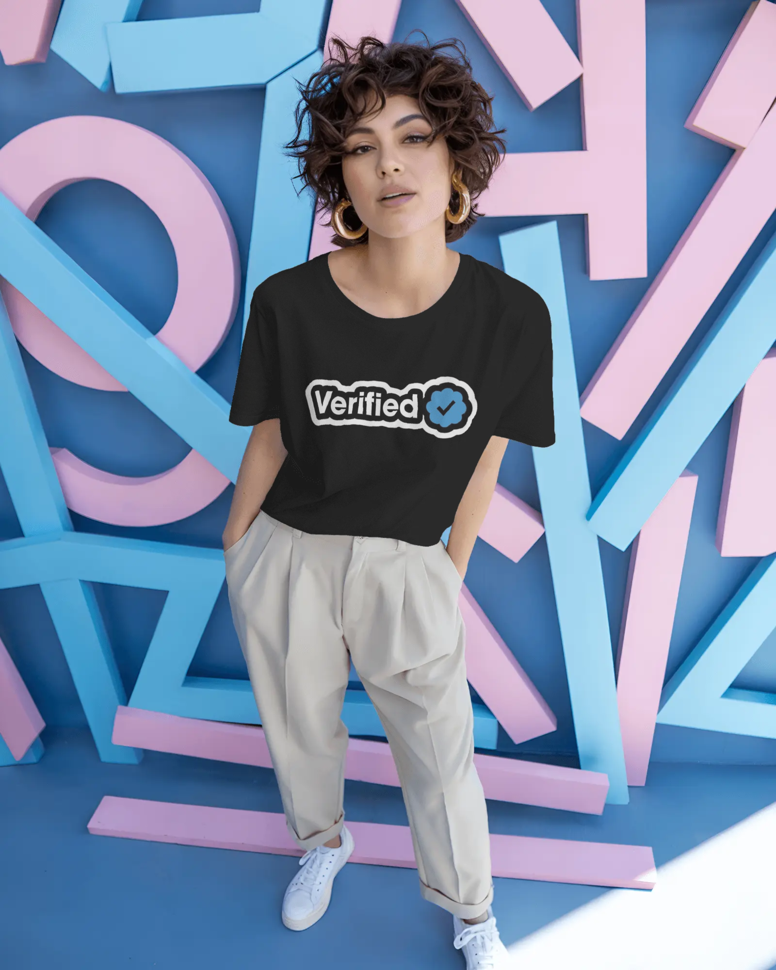 Officially Verified Ladies Classic Crew T-Shirt | Teeyatra | Abstract