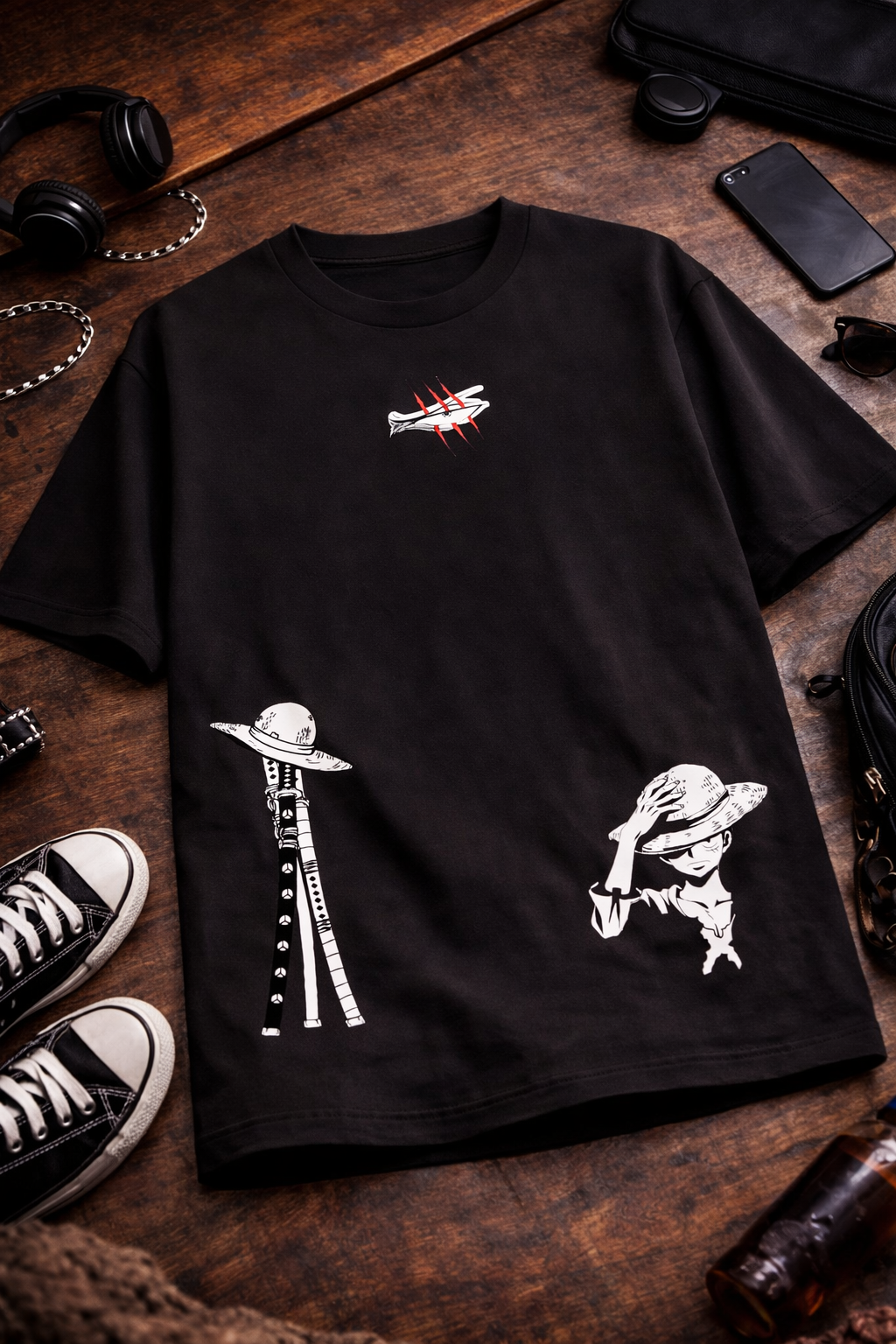 One Piece "King of Pirates" Oversized T-Shirt – 240 GSM French Terry