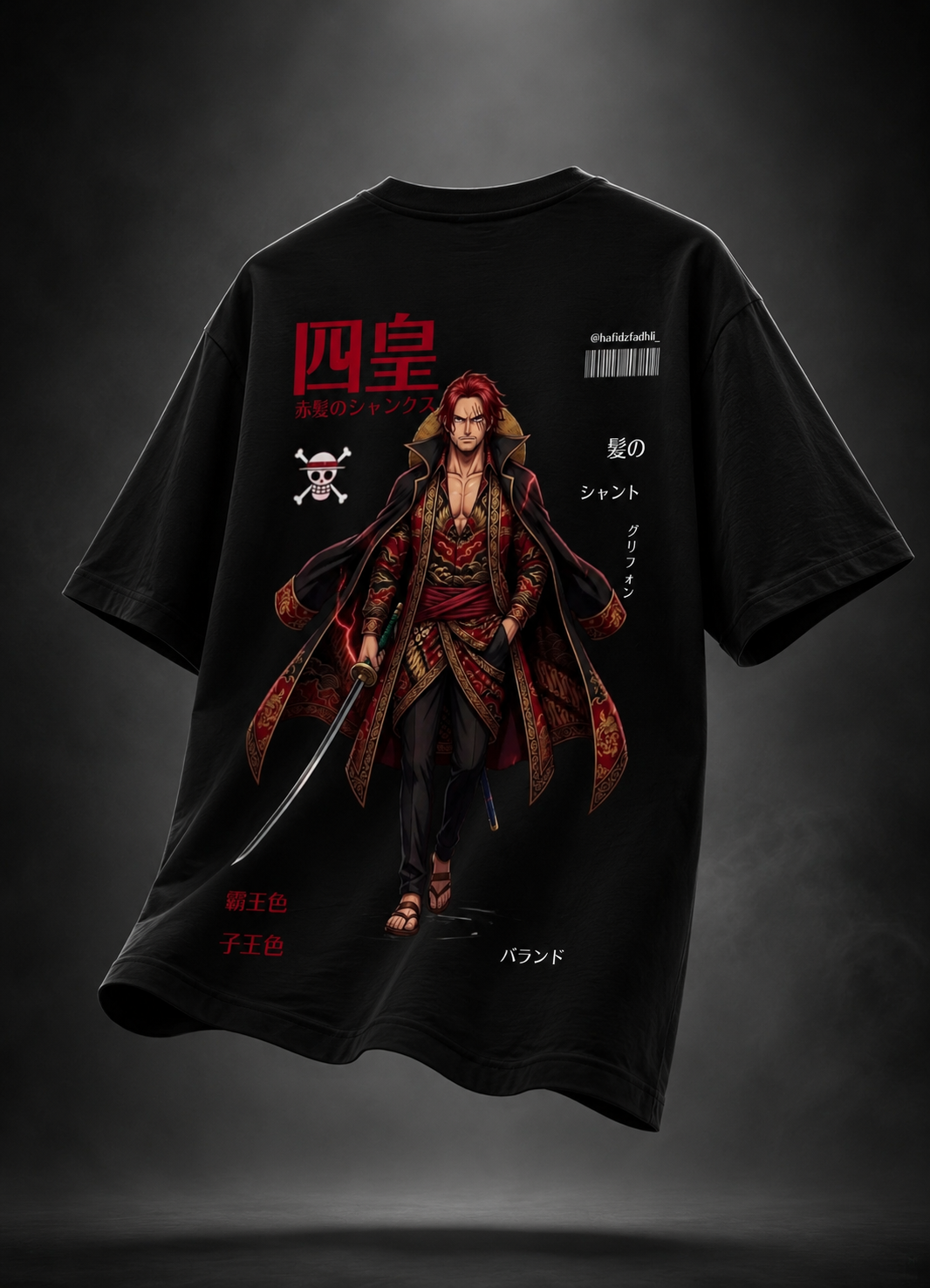 Teeyatra Shanks Red Emperor Oversized T-Shirt