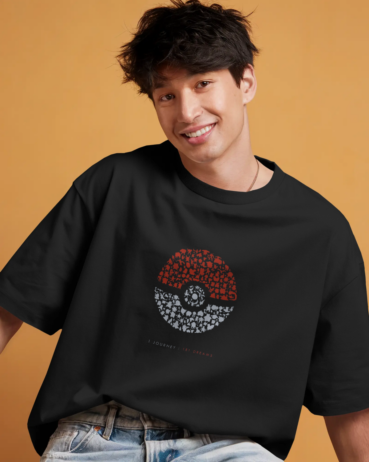Charizard and Ash: The Unstoppable Duo Men's Oversized Classic T-shirt | Teeyatra | Anime