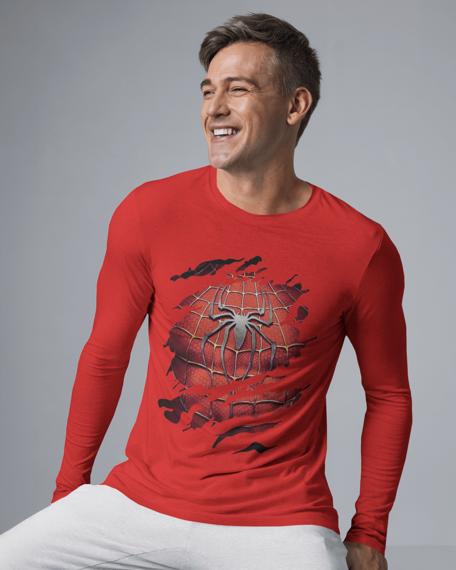 Unleash Your Inner Marvel Spider-Man, Men's Full Sleeve T-Shirt | Teeyatra
