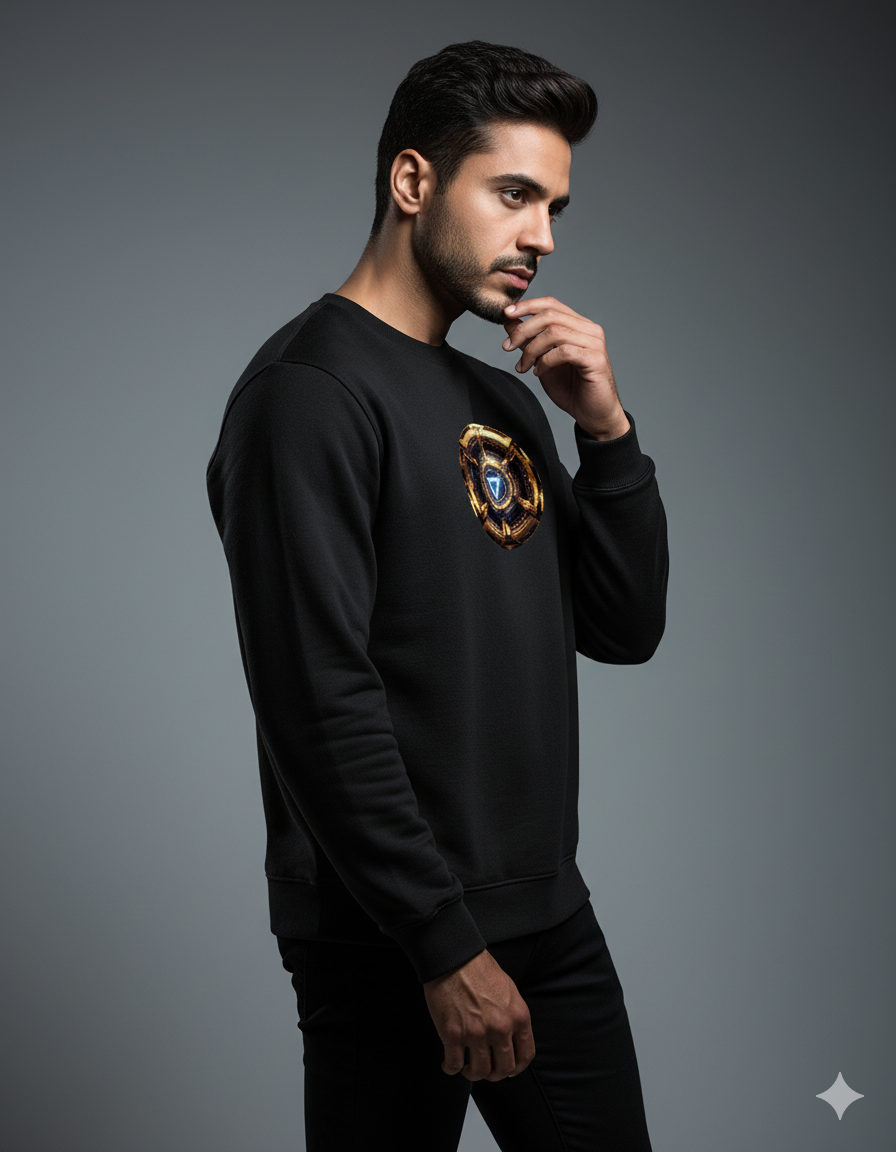 Arc Reactor Power Pullover Men's Sweatshirt | Teeyatra | Marvel