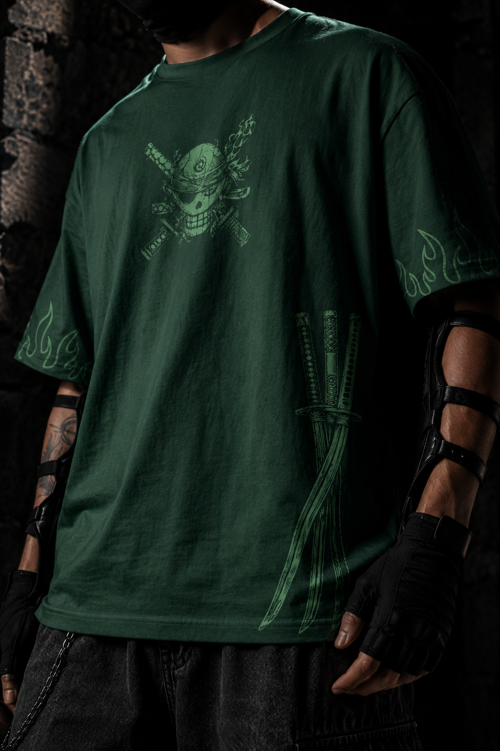 Teeyatra Roronoa Zoro Oversized T-Shirt | Ghost Samurai Edition