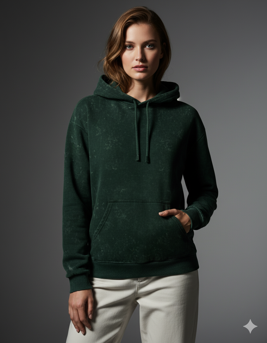 The Effortless Comfort Ladies Acid Washed Hoodie | Teeyatra