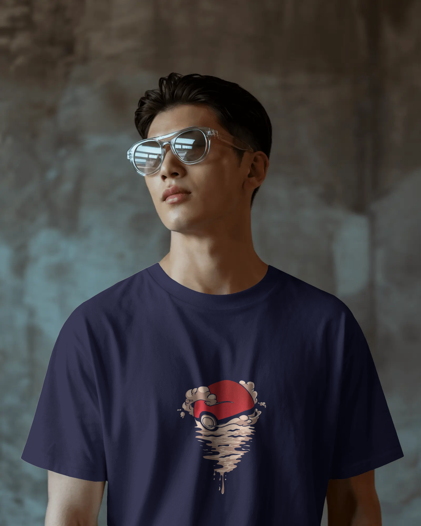 Naruto X Pokémon Crossover Men's Oversized Classic T-shirt | Teeyatra | Anime