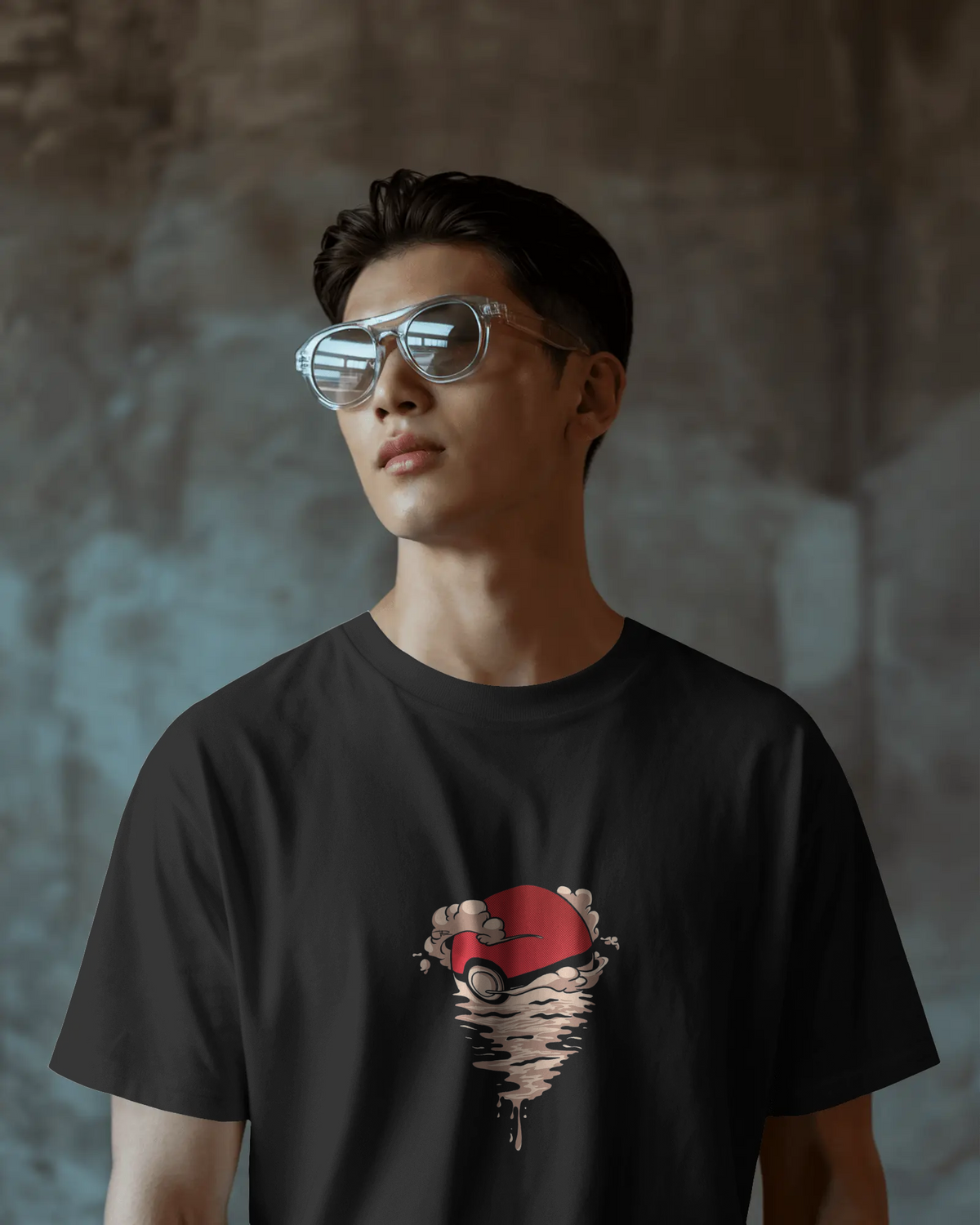 Naruto X Pokémon Crossover Men's Oversized Classic T-shirt | Teeyatra | Anime