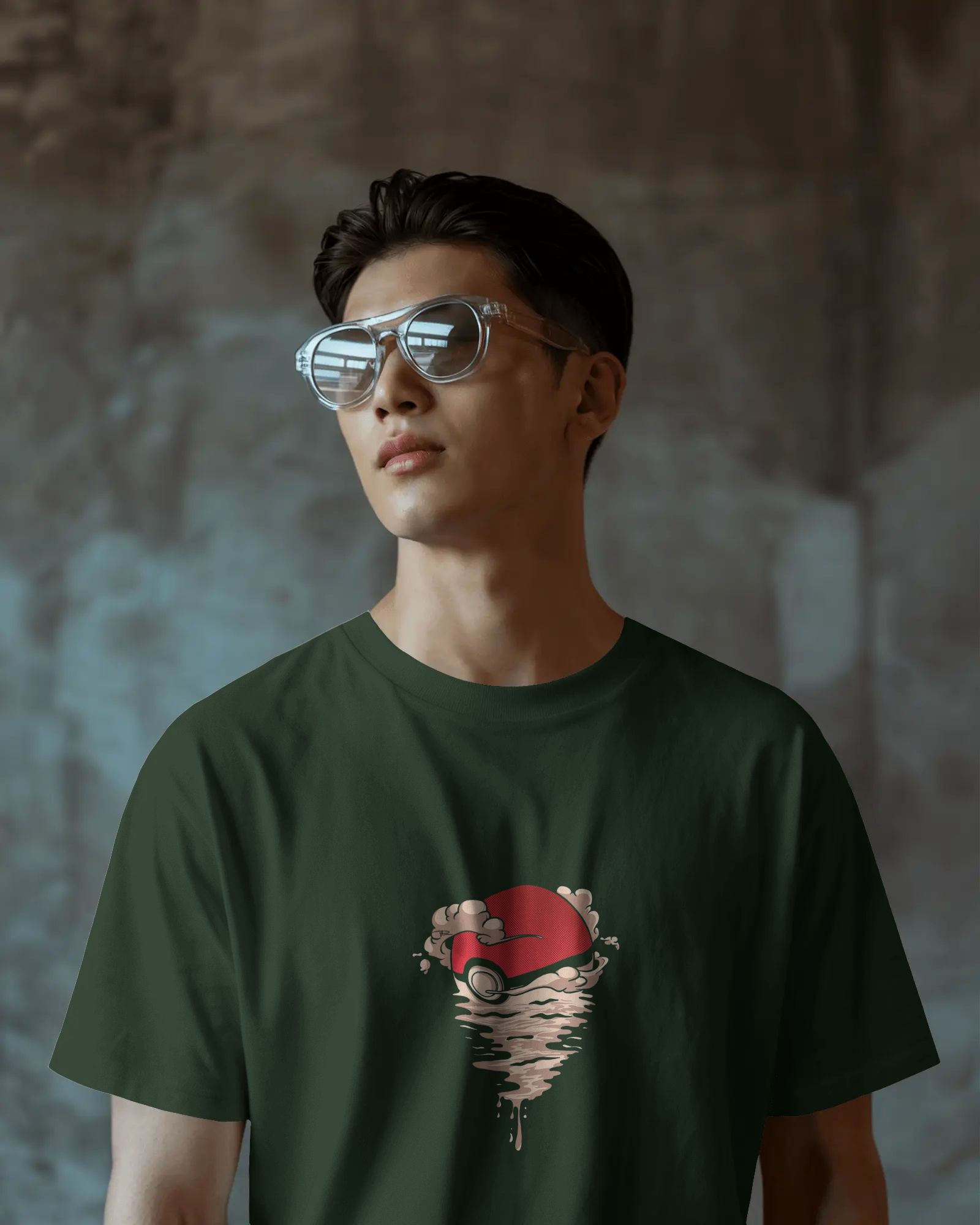 Naruto X Pokémon Crossover Men's Oversized Classic T-shirt | Teeyatra | Anime