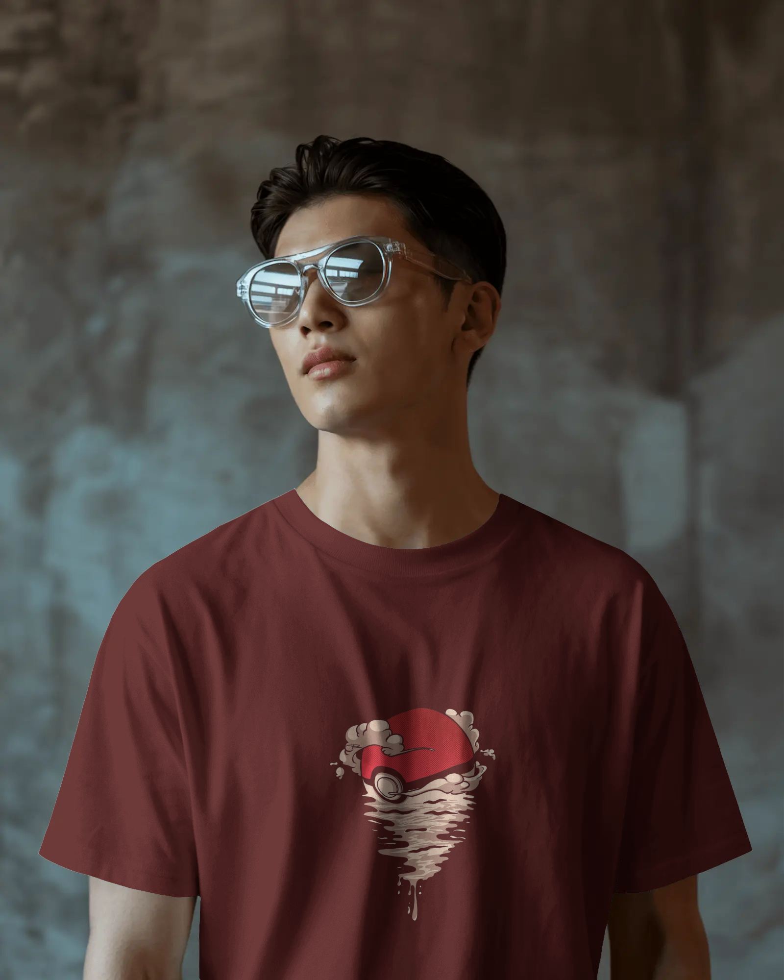 Naruto X Pokémon Crossover Men's Oversized Classic T-shirt | Teeyatra | Anime