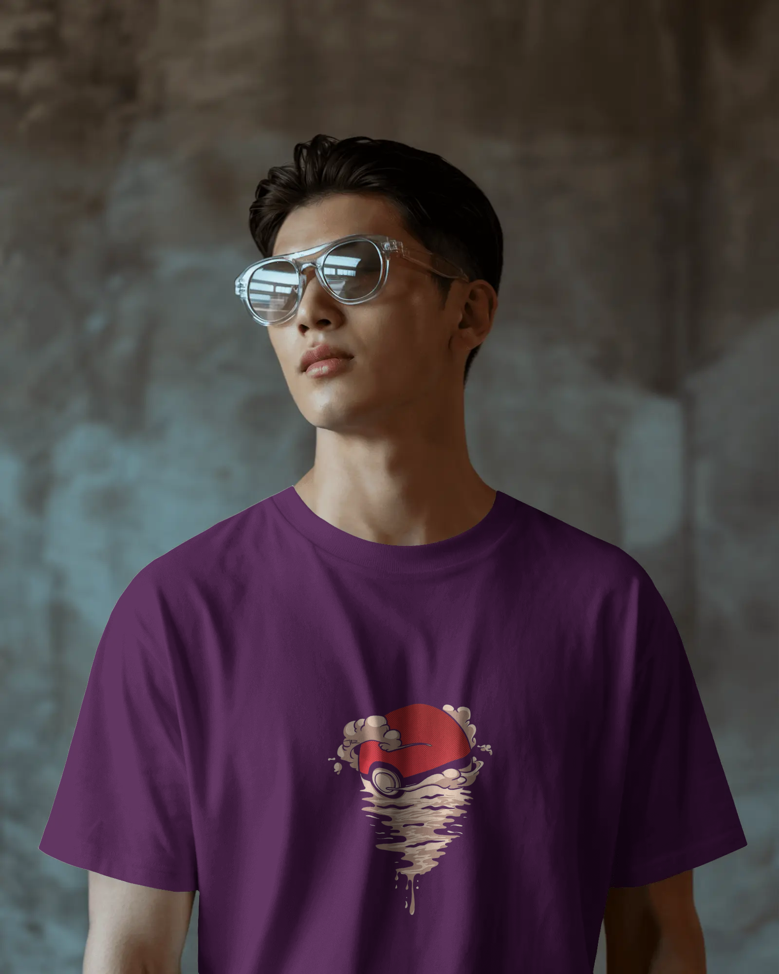 Naruto X Pokémon Crossover Men's Oversized Classic T-shirt | Teeyatra | Anime