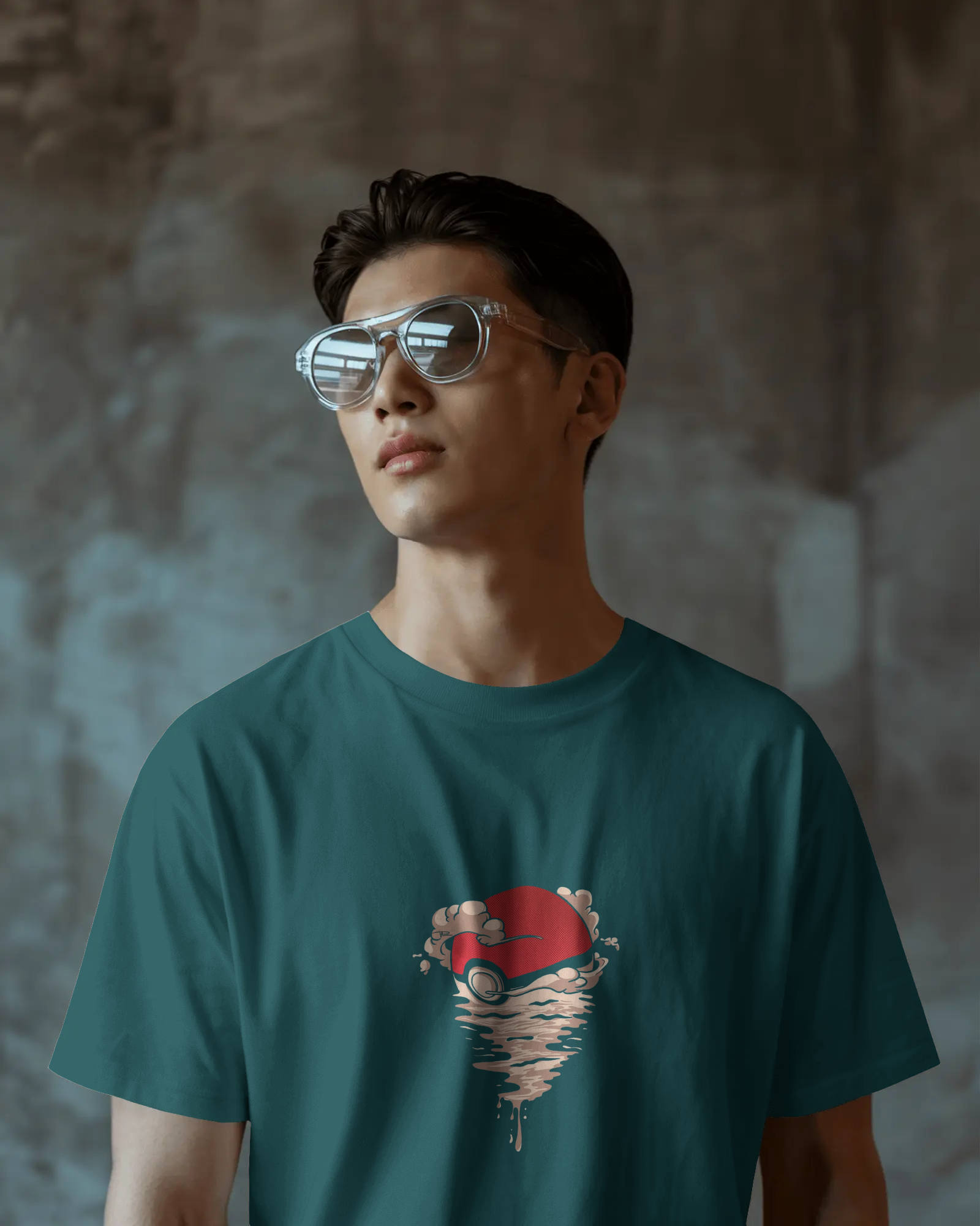 Naruto X Pokémon Crossover Men's Oversized Classic T-shirt | Teeyatra | Anime