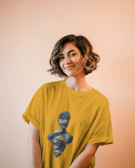 Geometric Layered Art Ladies Classic Crew T-Shirt | Teeyatra | Abstract