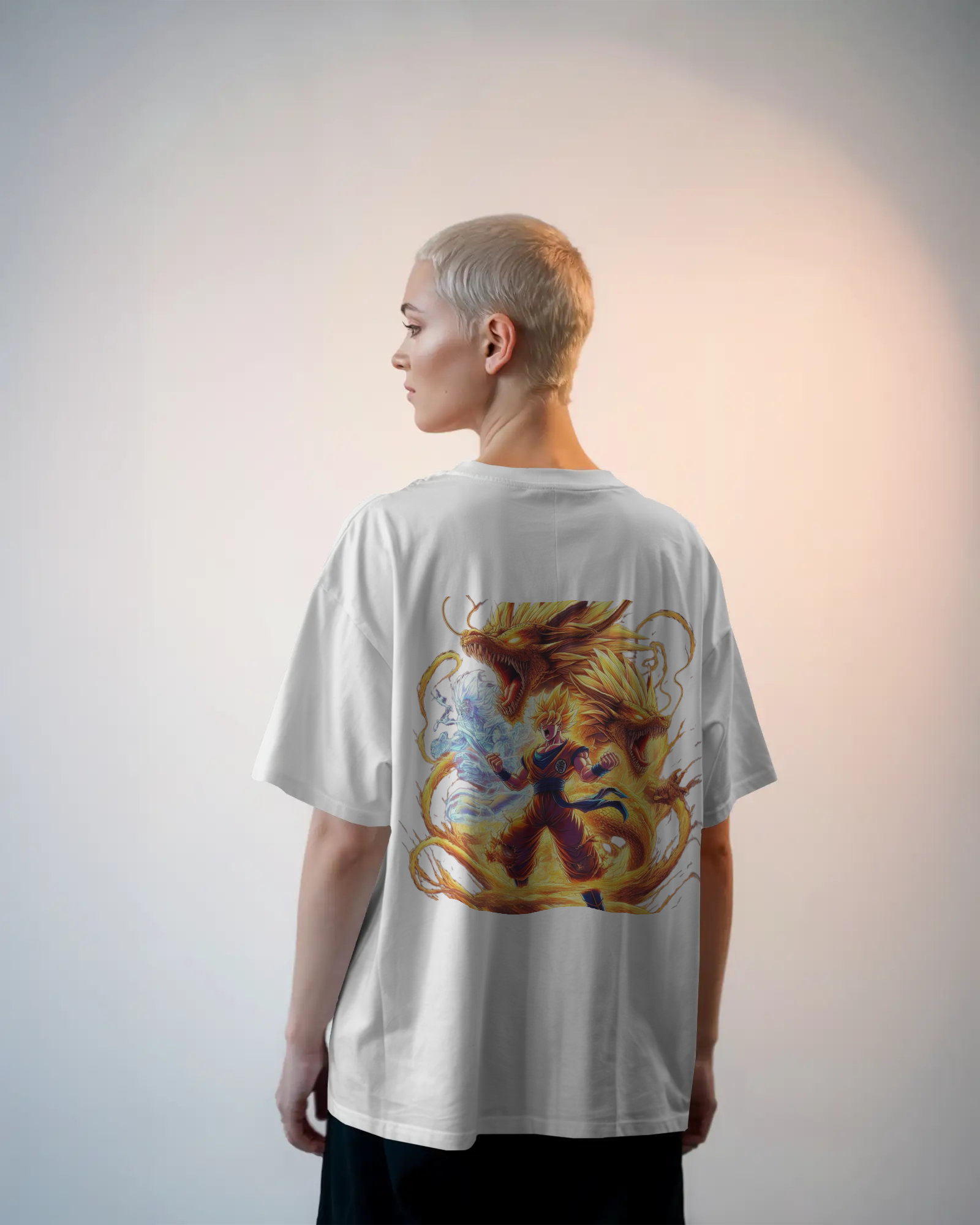 Dragon Ball Z Ladies Oversized Anime T-Shirt - Premium DBZ Tee | TEEYATRA