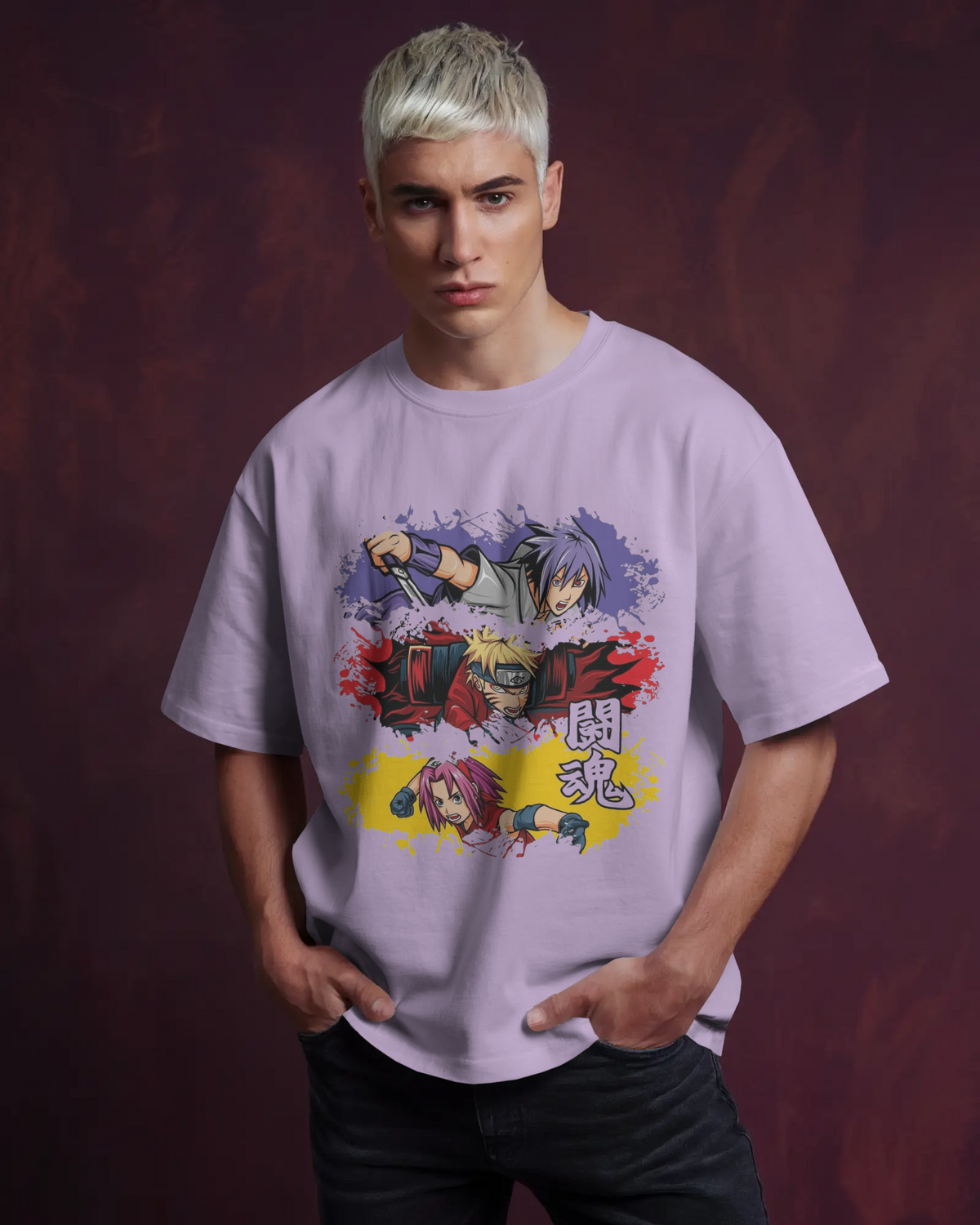 The Shinobi Trio Anime Men's Oversized Classic T-Shirt | Teeyatra