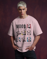 Panda-monium Cartoon Mood Men's Oversized Standard T-Shirt | Teeyatra | Abstract