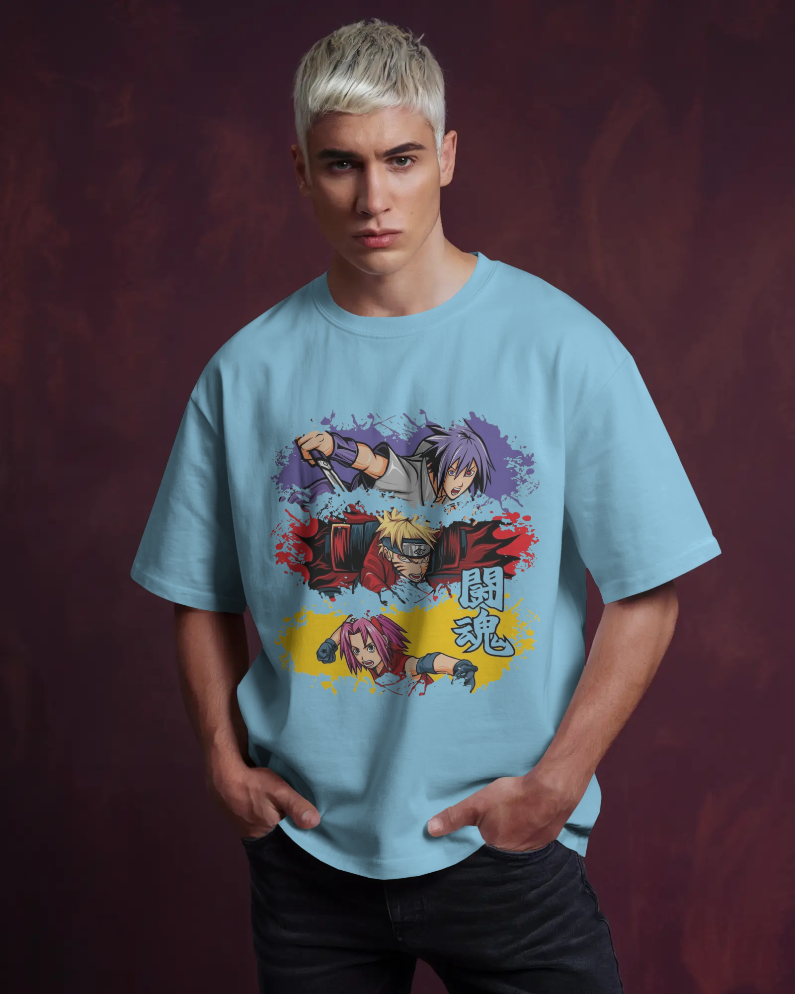 The Shinobi Trio Anime Men's Oversized Classic T-Shirt | Teeyatra