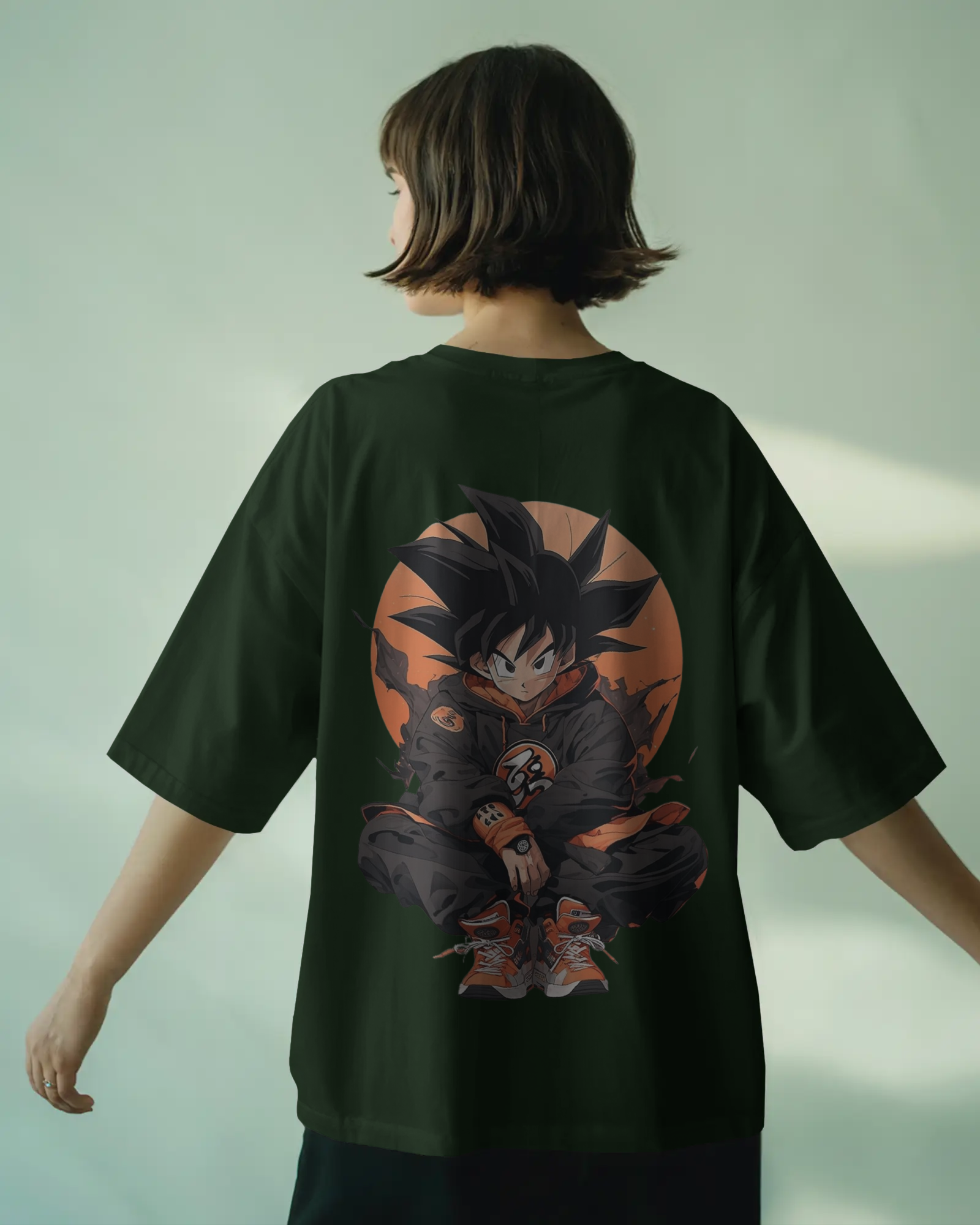 Dragon Ball Z: Urban Saiyan Anime Ladies Oversized Classic T-shirt | Teeyatra