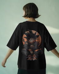 Dragon Ball Z: Urban Saiyan Anime Ladies Oversized Classic T-shirt | Teeyatra