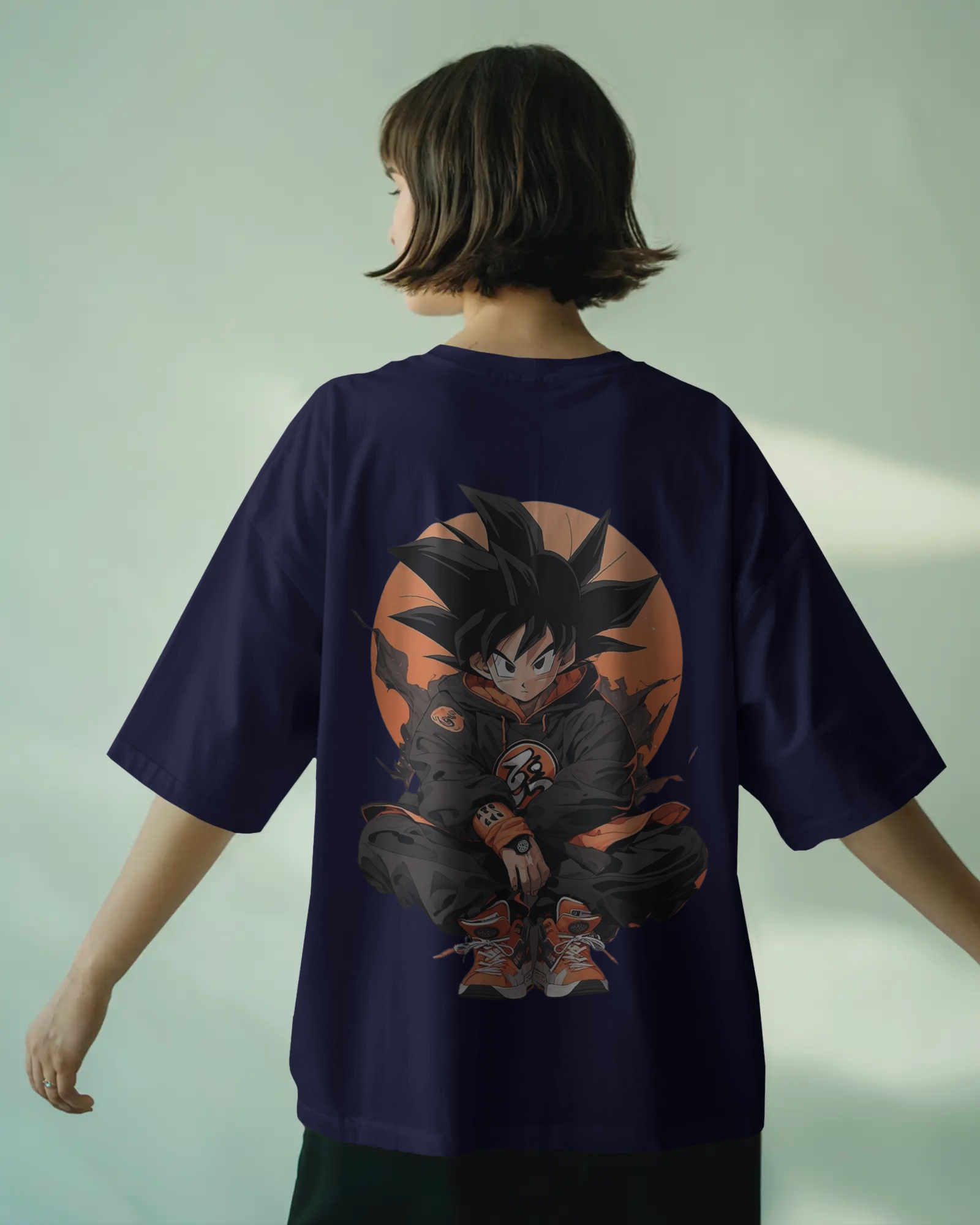 Dragon Ball Z: Urban Saiyan Anime Ladies Oversized Classic T-shirt | Teeyatra