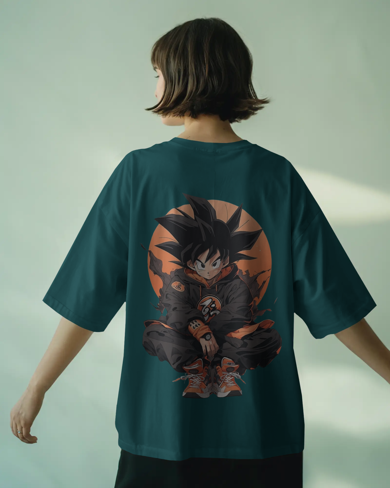Dragon Ball Z: Urban Saiyan Anime Ladies Oversized Classic T-shirt | Teeyatra