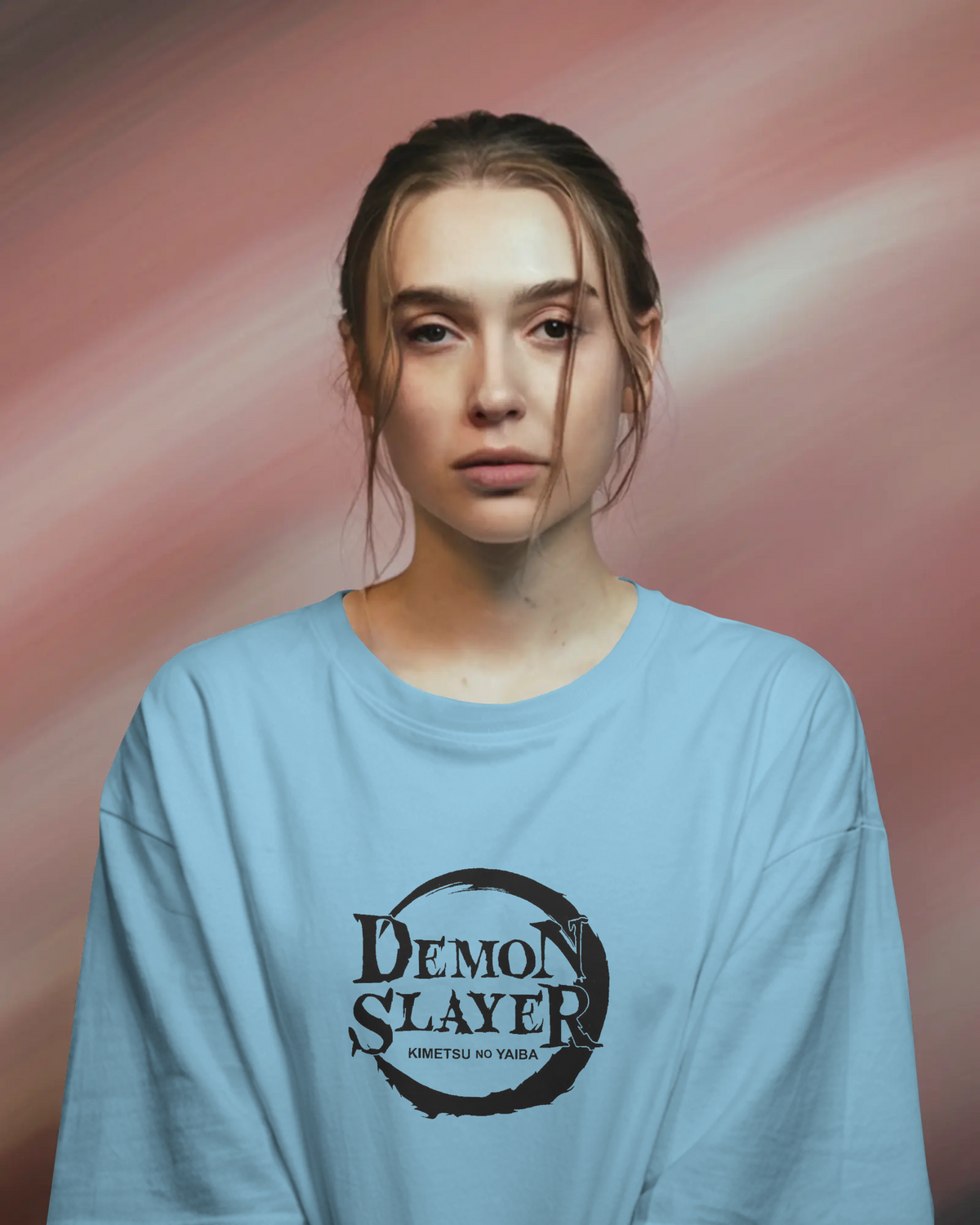 Tanjiro Kamado Ladies Terry Oversized Tee | Demon Slayer  | Teeyatra | Anime