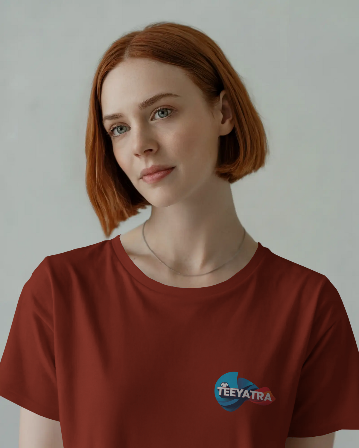 TEEYATRA Logo Ladies Classic Crew T-Shirt | Teeyatra