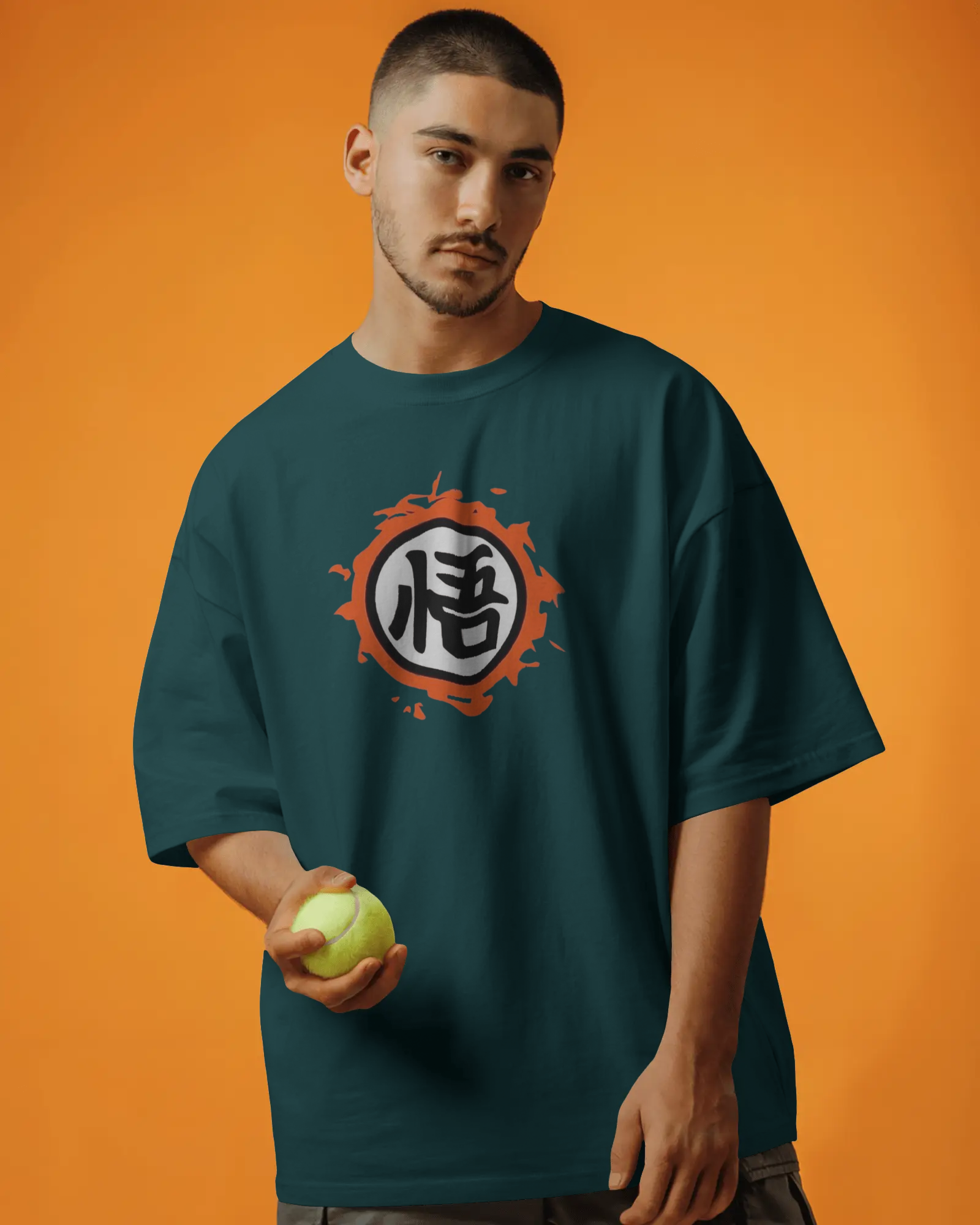 Dragon Ball Z: Urban Saiyan Anime Men's Oversized Classic T-shirt | Teeyatra
