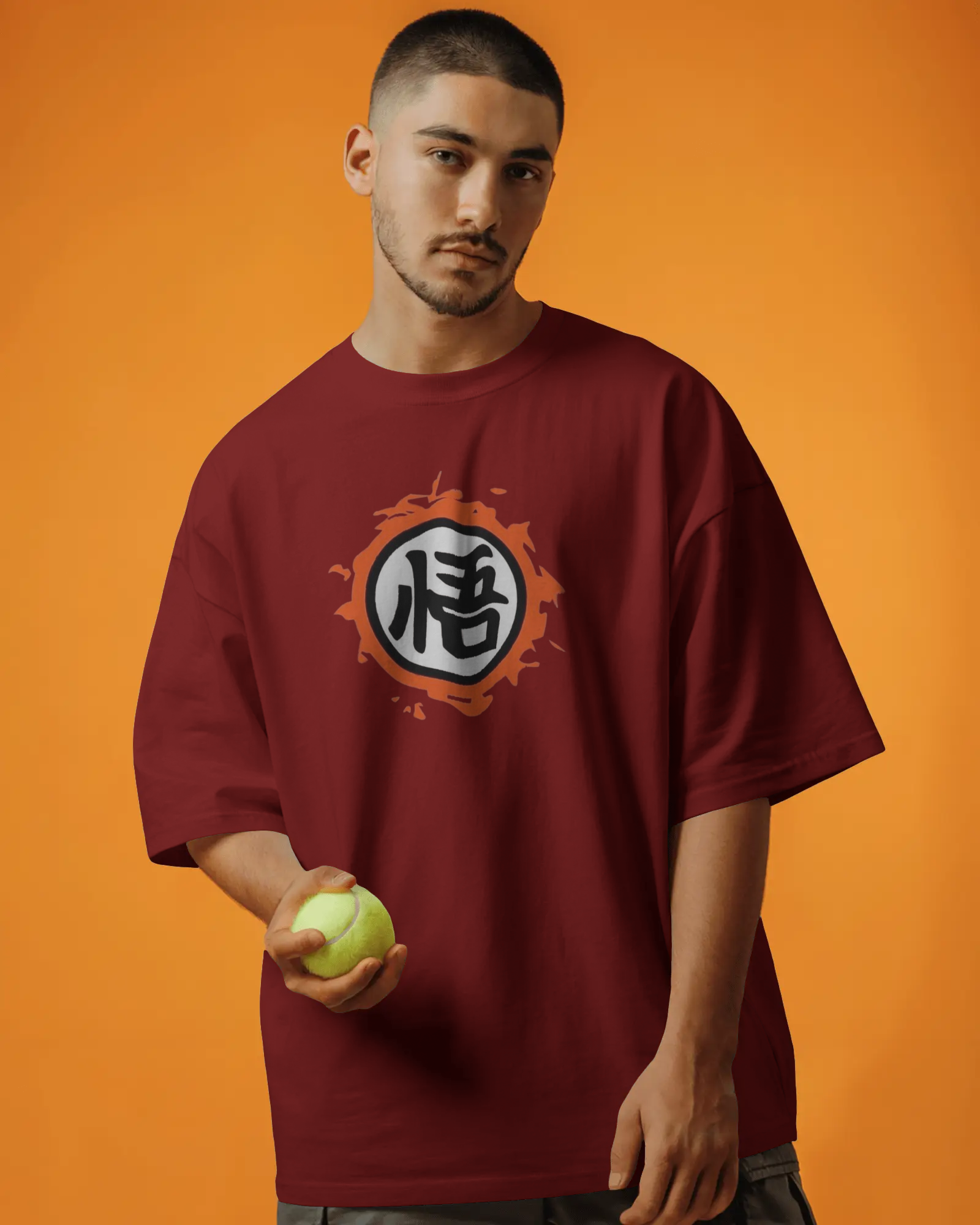 Dragon Ball Z: Urban Saiyan Anime Men's Oversized Classic T-shirt | Teeyatra