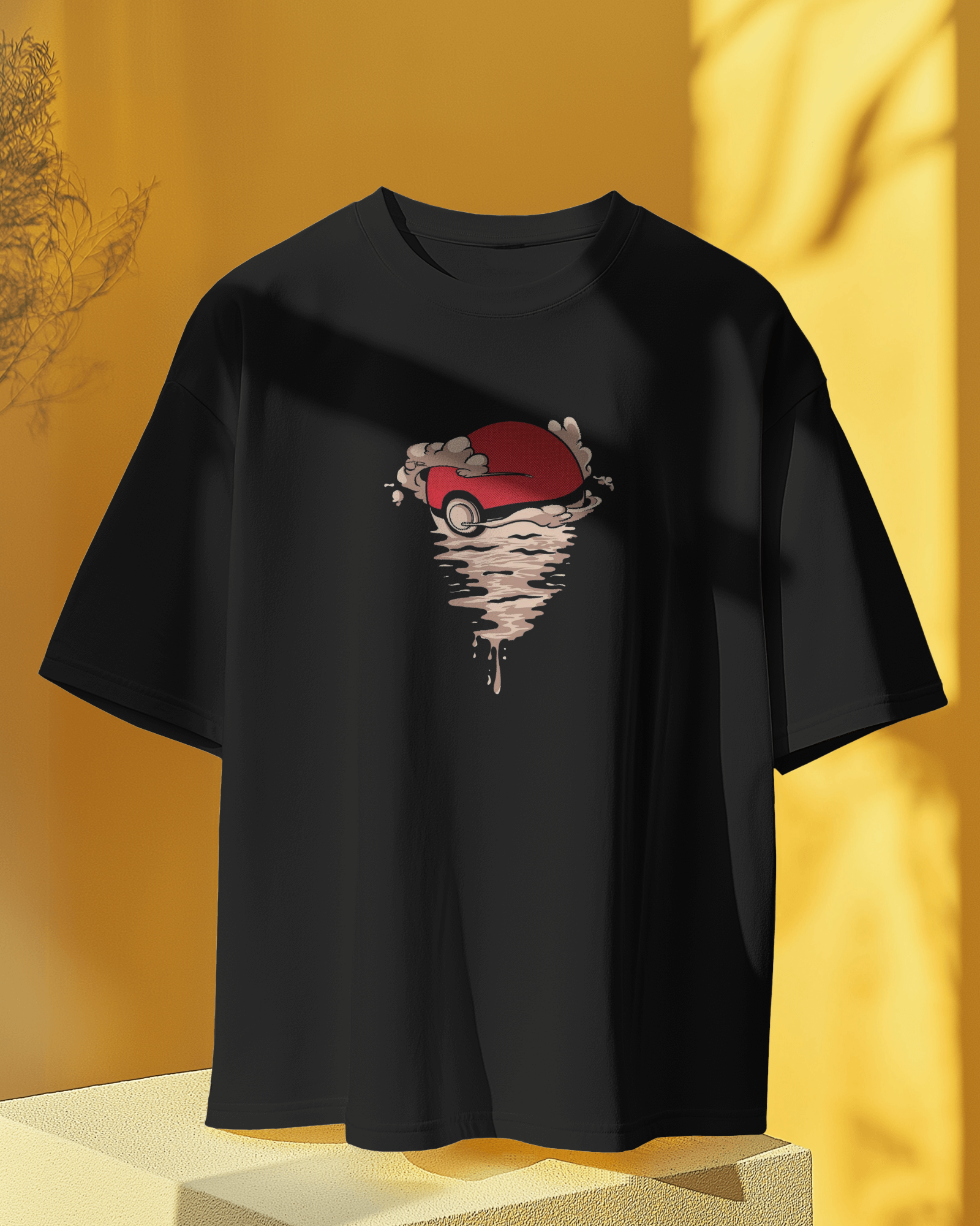 Naruto X Pokémon Crossover Men's Oversized Classic T-shirt | Teeyatra | Anime
