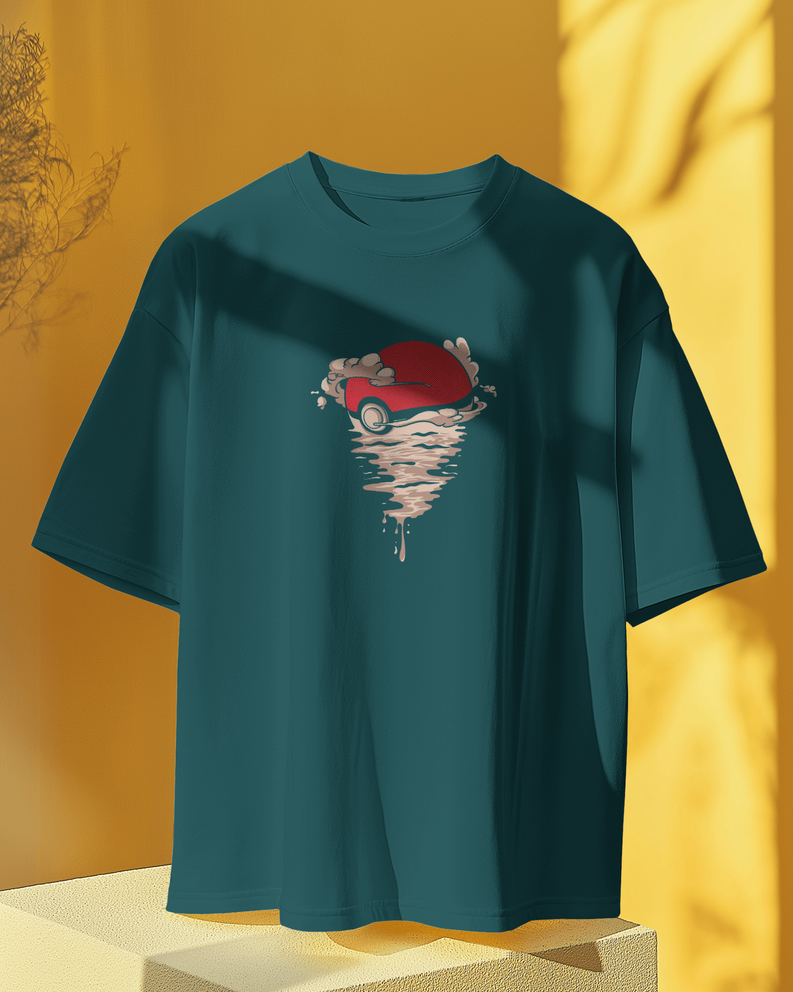 Naruto X Pokémon Crossover Men's Oversized Classic T-shirt | Teeyatra | Anime