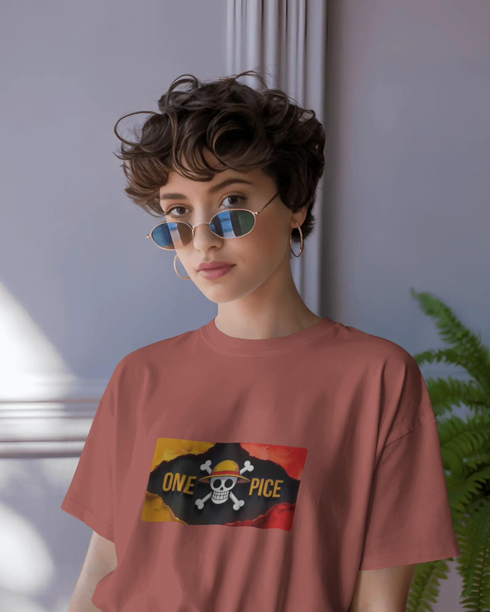 Swordsman & Captain: A One Piece Saga Ladies Oversized Classic T-shirt | Teeyatra | Anime