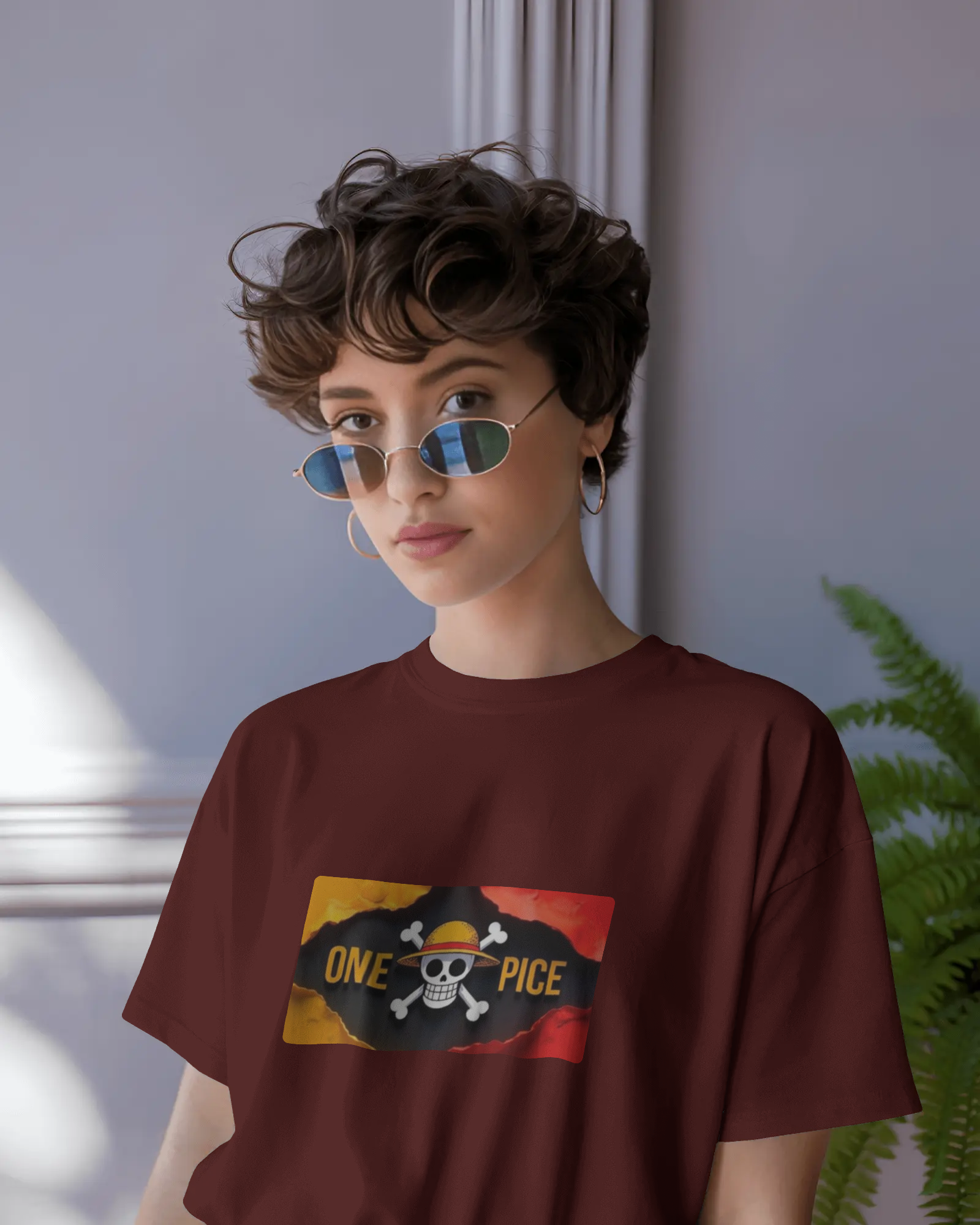 Swordsman & Captain: A One Piece Saga Ladies Oversized Classic T-shirt | Teeyatra | Anime