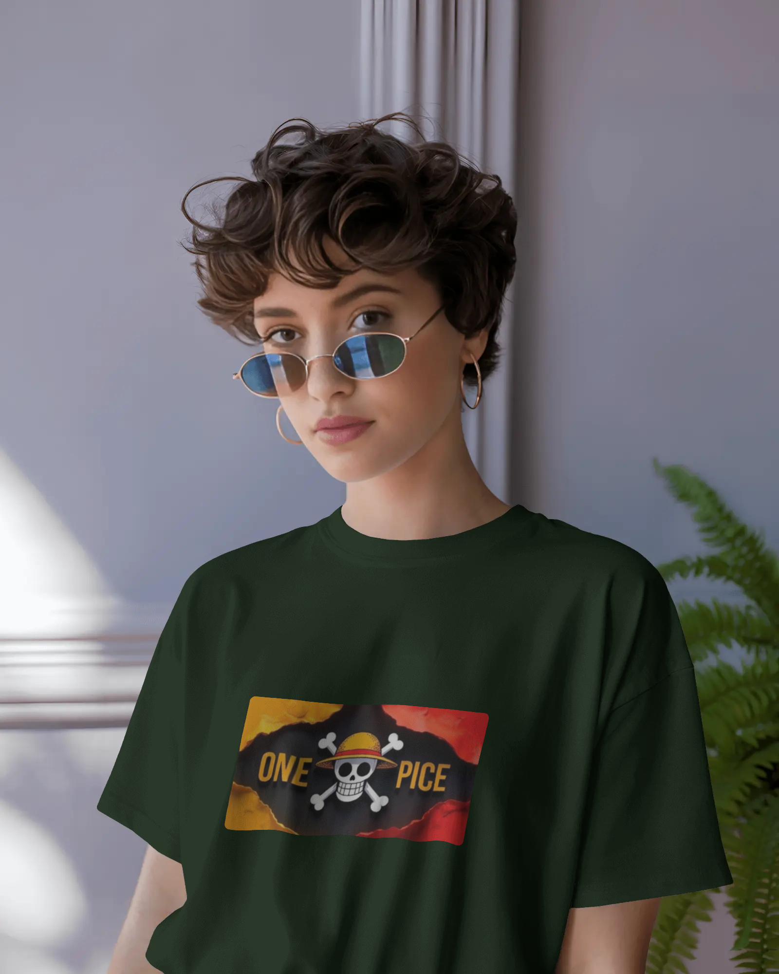 Swordsman & Captain: A One Piece Saga Ladies Oversized Classic T-shirt | Teeyatra | Anime