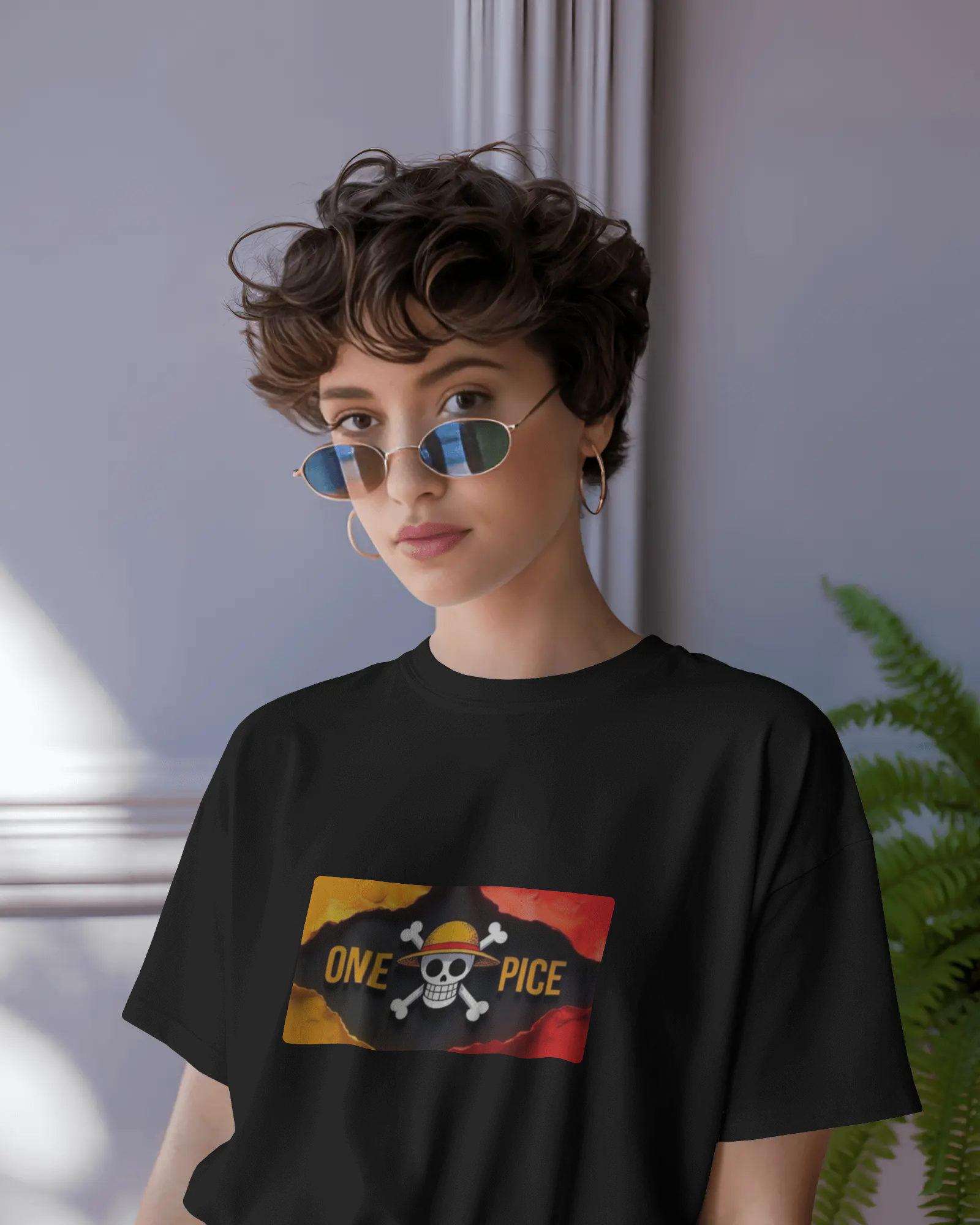 Swordsman & Captain: A One Piece Saga Ladies Oversized Classic T-shirt | Teeyatra | Anime