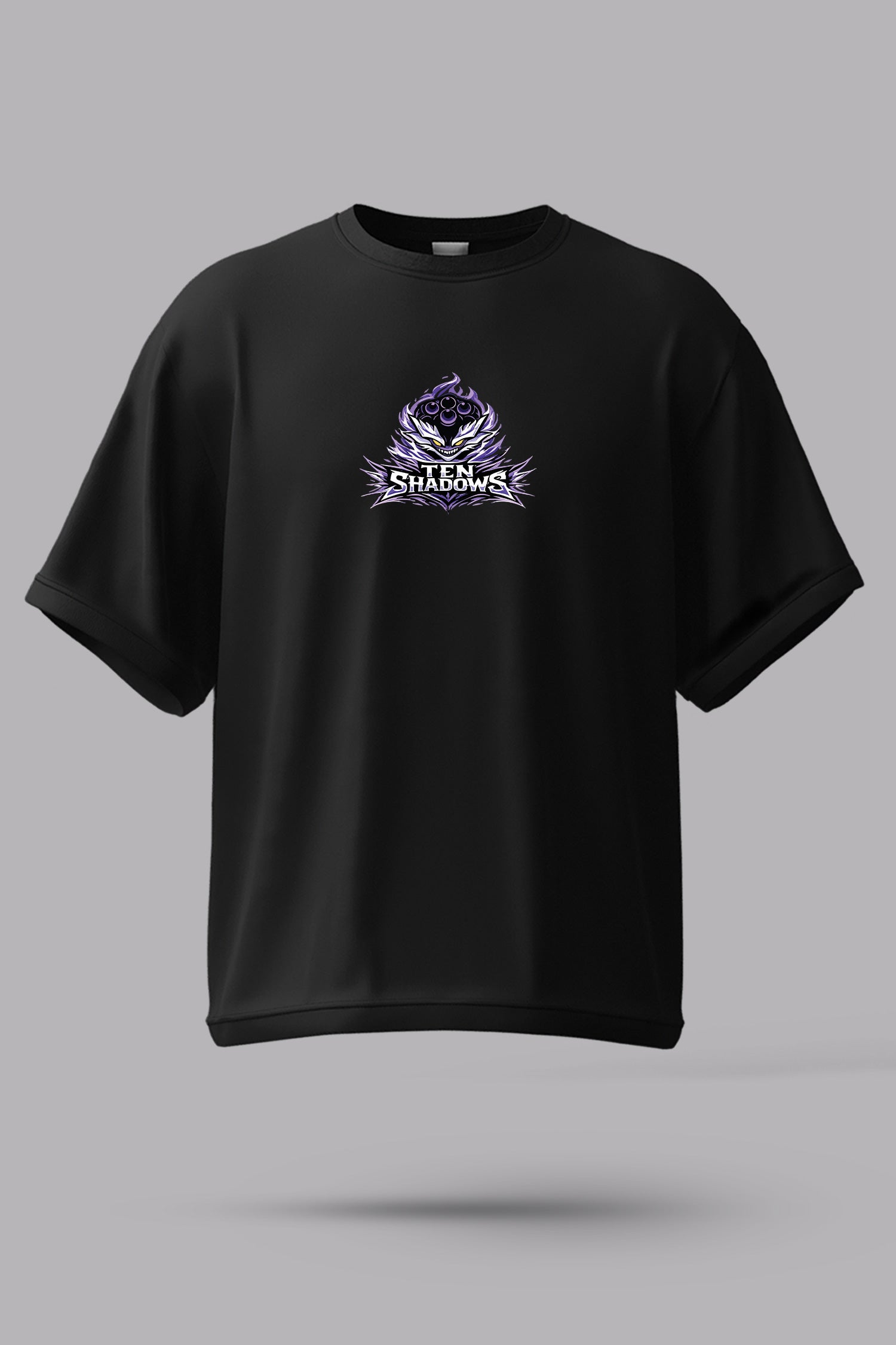 Ten Shadows Anime Oversized T-Shirt – 240 GSM French Terry | Premium DTF Back Print | Unisex Streetwear