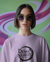 Tanjiro Kamado Ladies Terry Oversized Tee | Demon Slayer  | Teeyatra | Anime