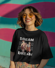 Urban Dreamscape Ladies Oversized Classic T-shirt | Teeyatra | Abstract