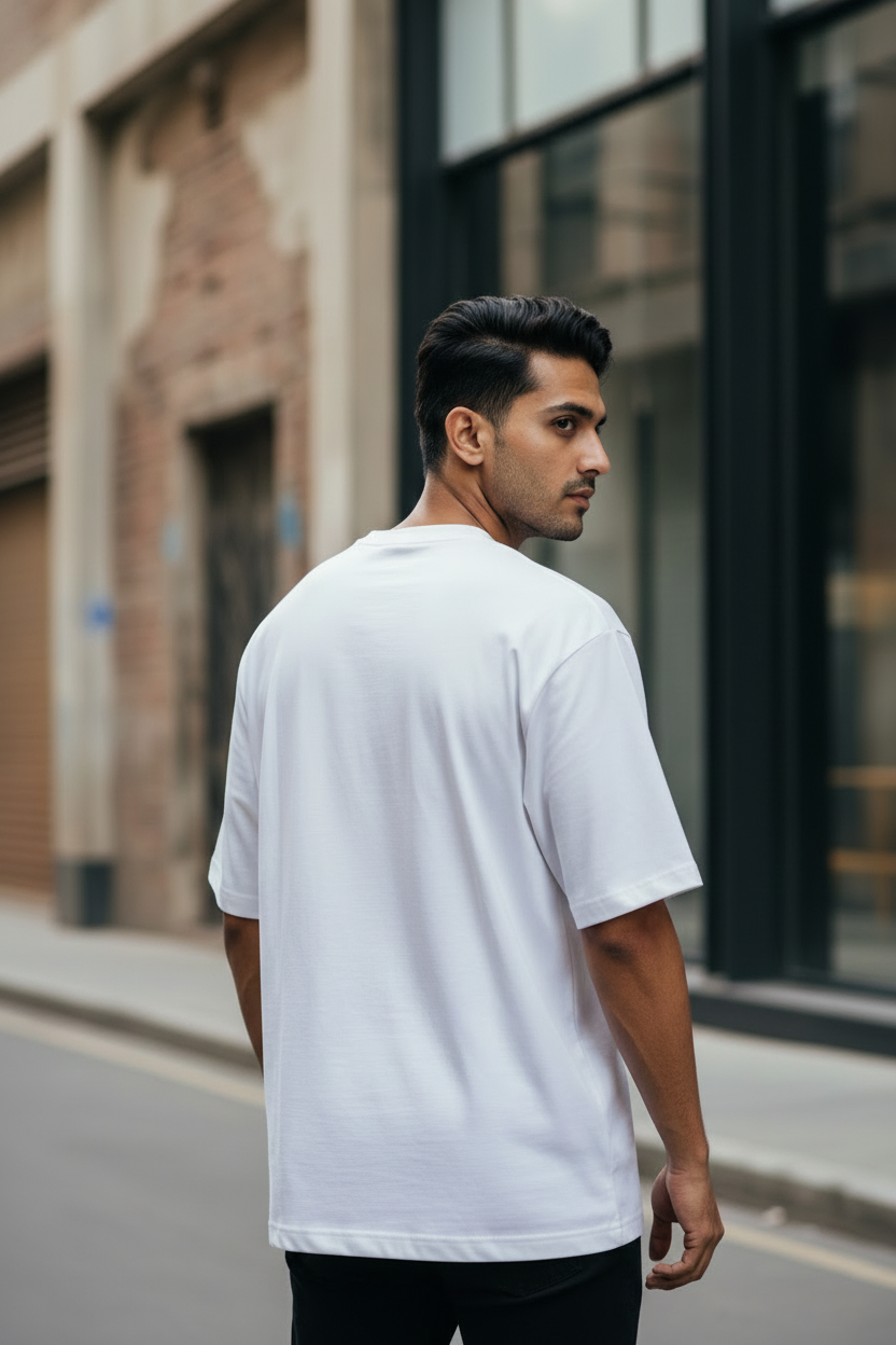 Men’s 240 GSM Oversized French Terry T-Shirt | Heavyweight Streetwear Tee